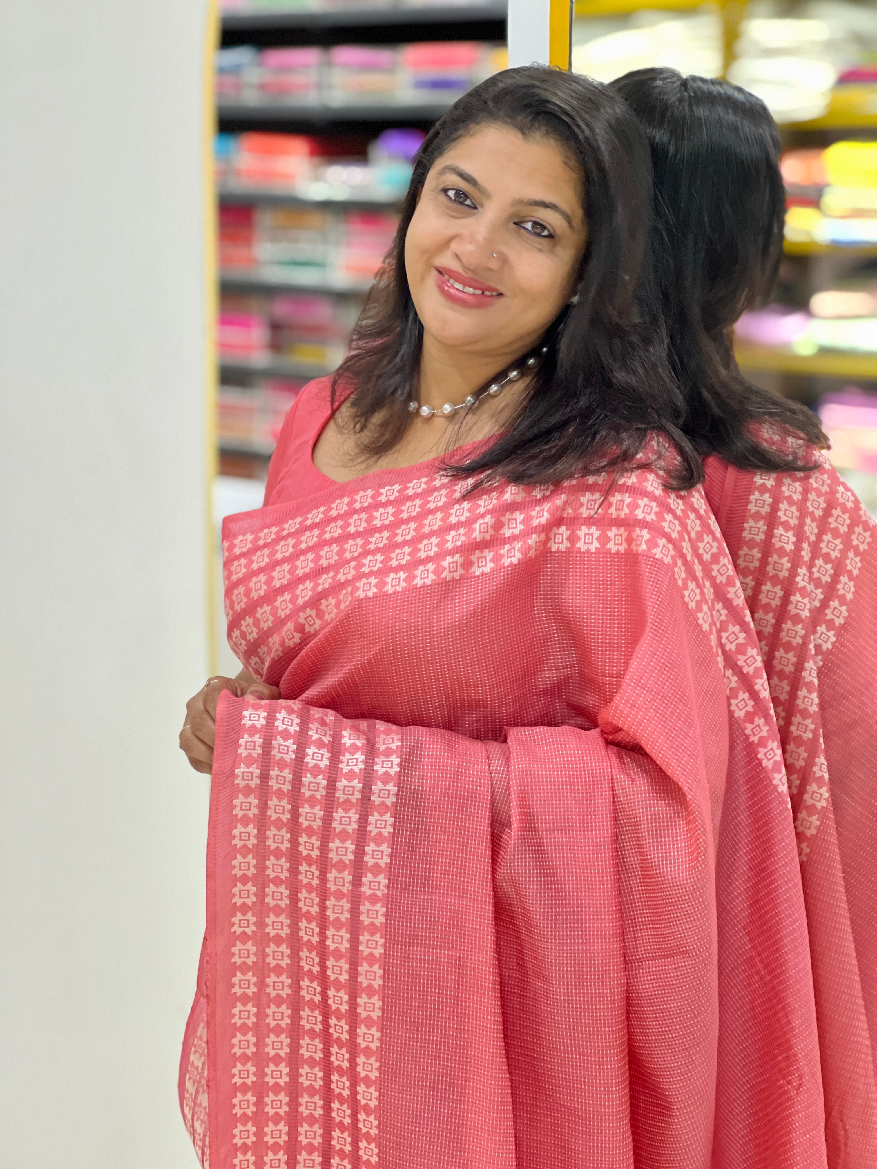 Thread Woven Floral Patterned Semi Tussar Saree | ACT1759