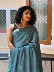 Dobby Weave Crepe saree | ACT974