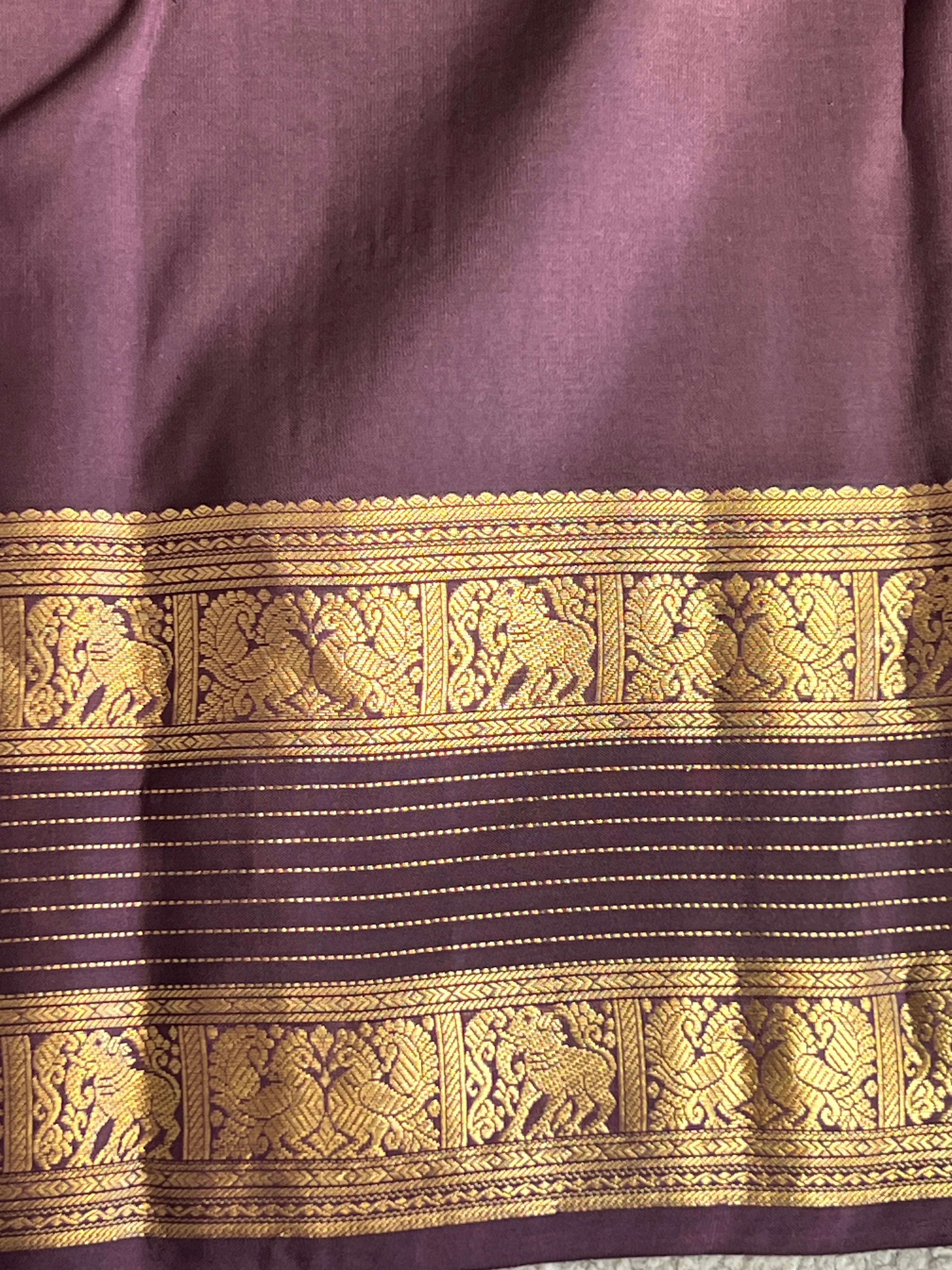 Stripe Woven Pattern Soft Silk Saree |  KSO101