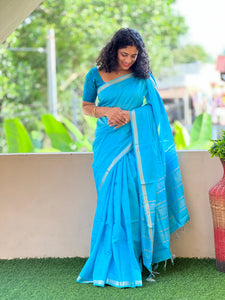 Zari Weaved Tussar Finish Saree | SK351