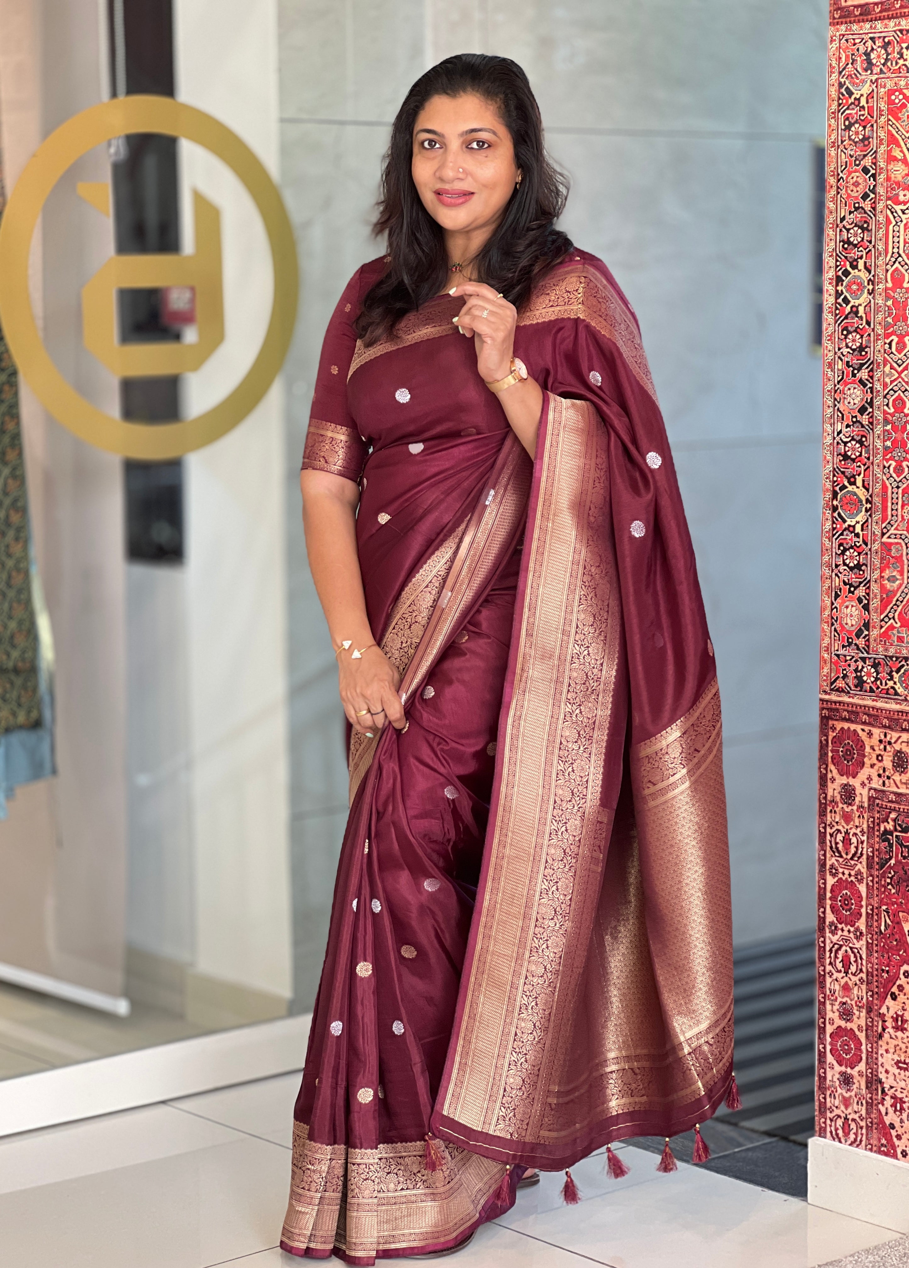 Banarasi Weaving Pattern Semi Tussar Saree | NN134