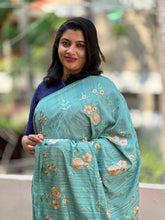 Machine Embroidered Semi Silk Saree |  ACT972