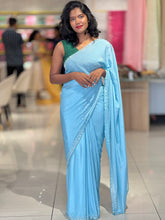 Hand Work Design Chinon Saree | SBP1003