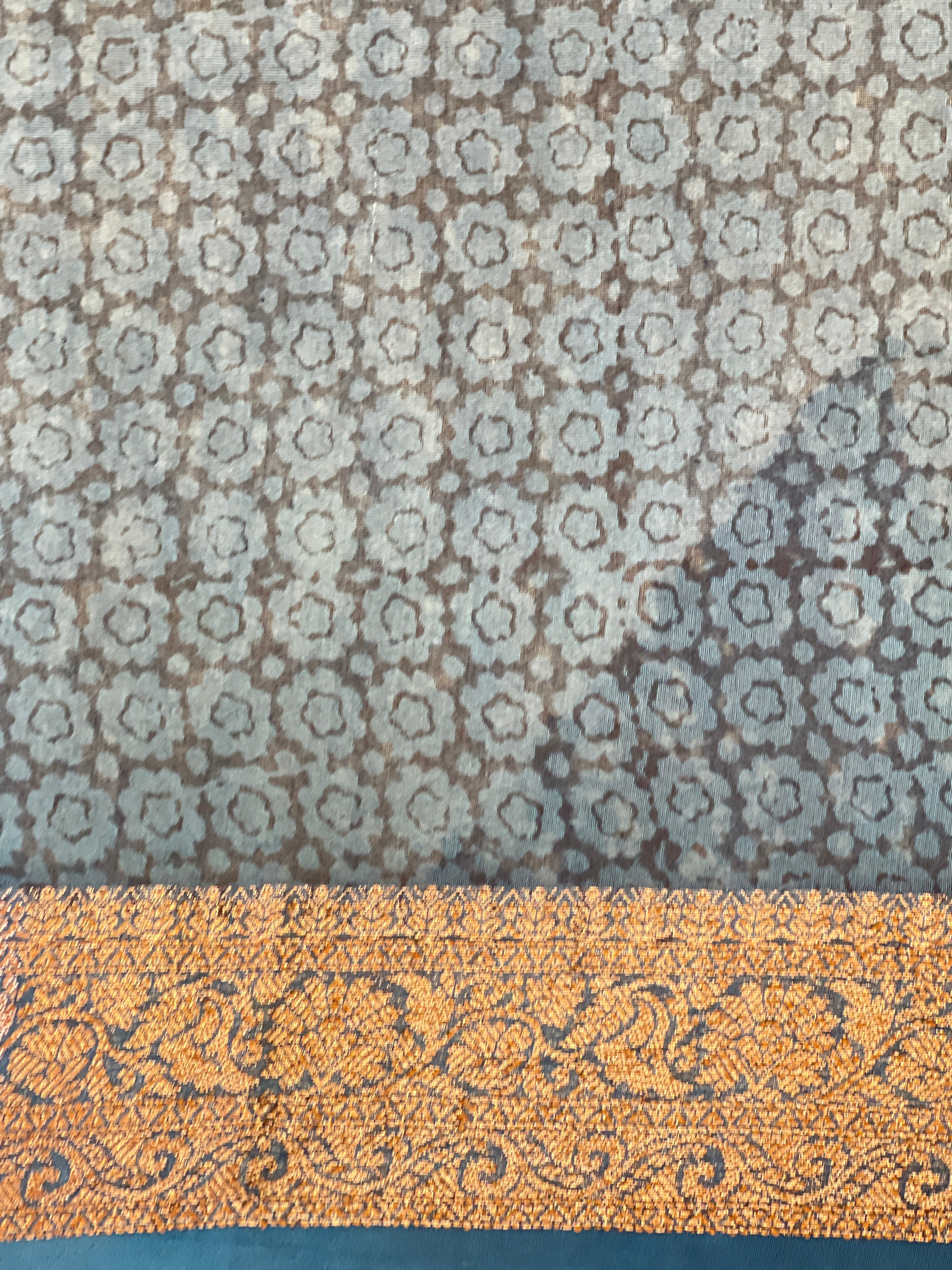 Floral Printed Chanderi Saree | RGD944R