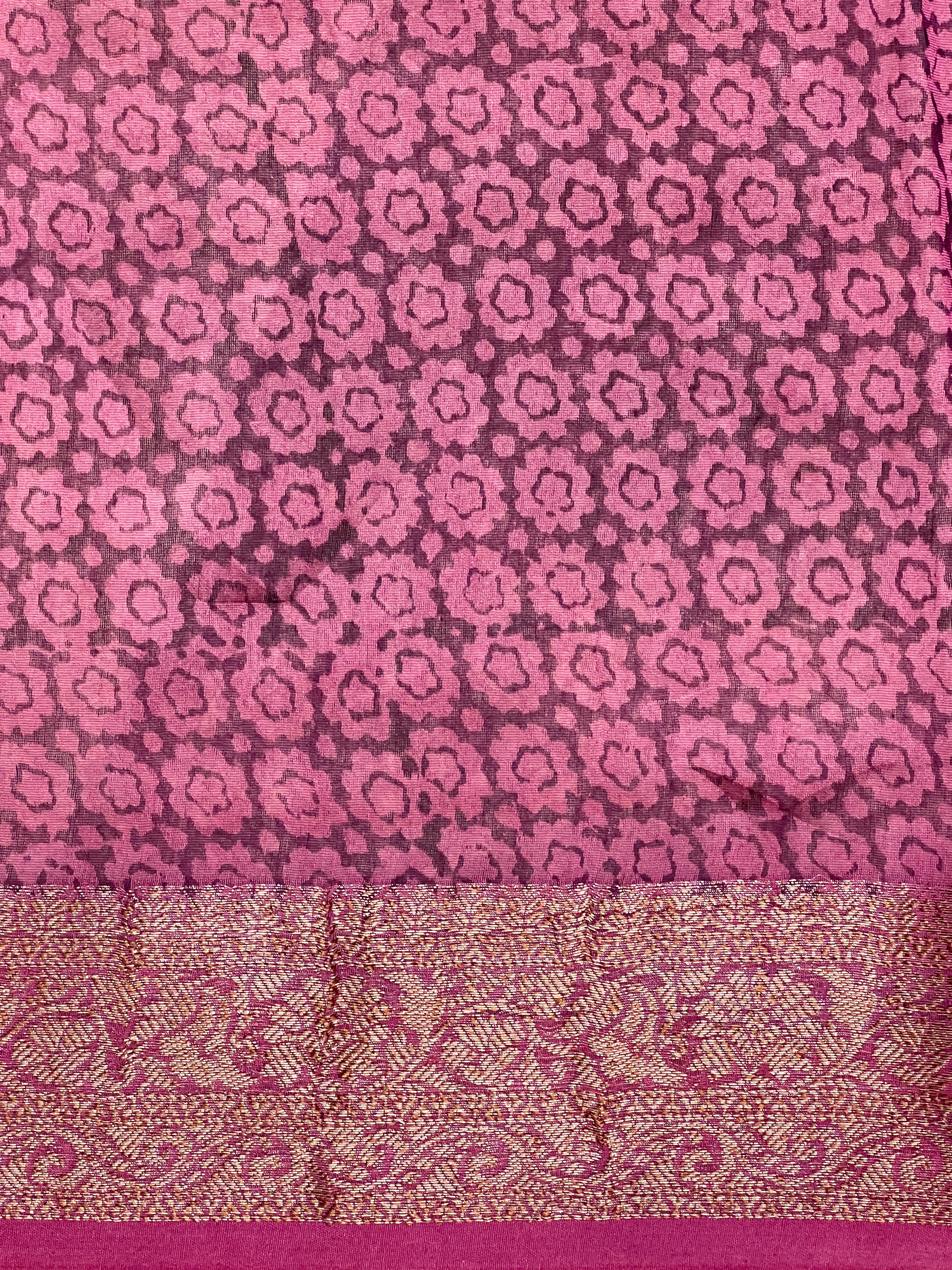 Floral Printed Chanderi Saree | RGD945R