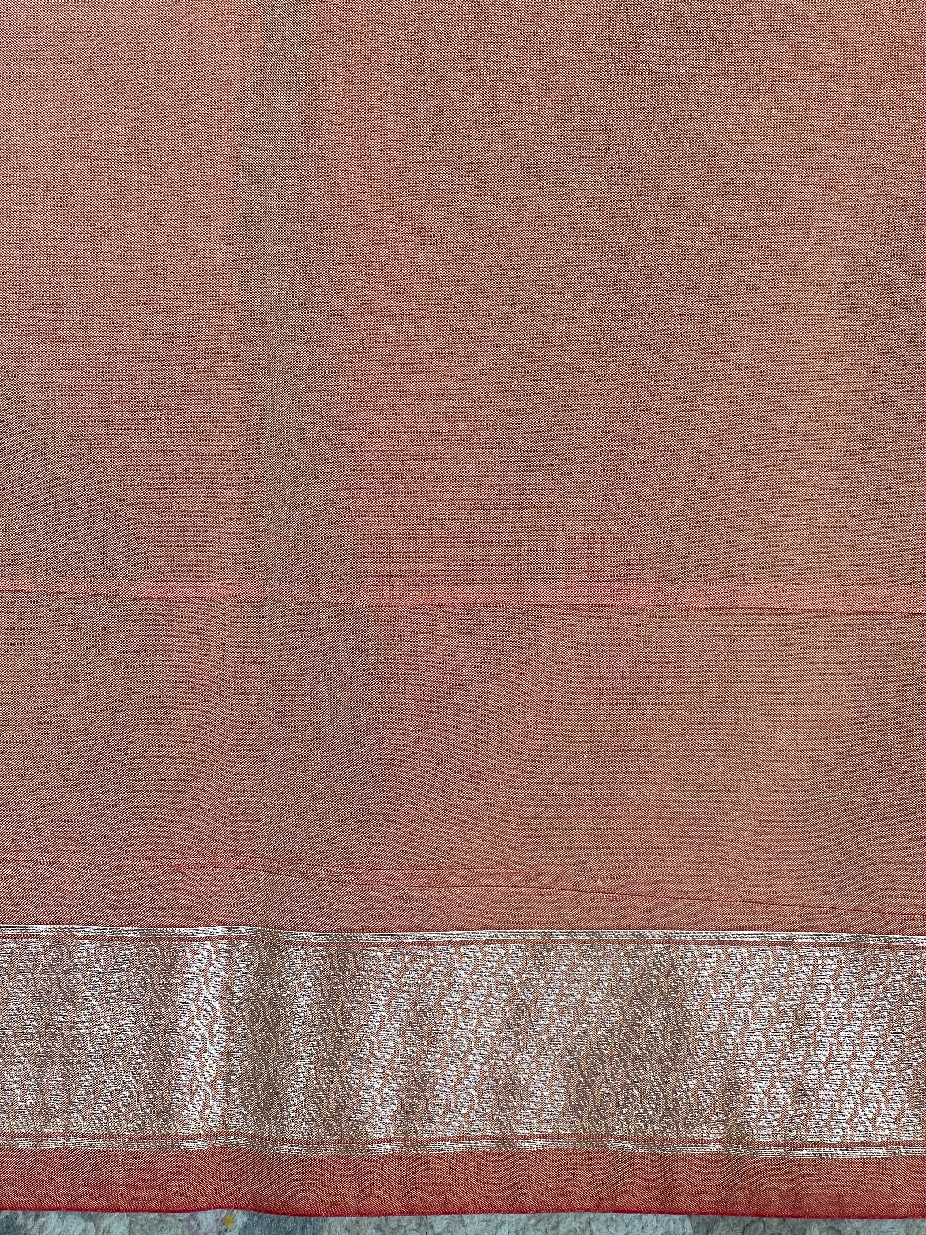 Temple Border Pattern Semi Soft Silk | RVS253