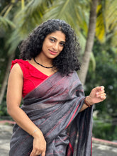 Stripe Weaving Linen Saree | DLS155