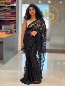 Floral  Embroidered Net Saree | SBP172