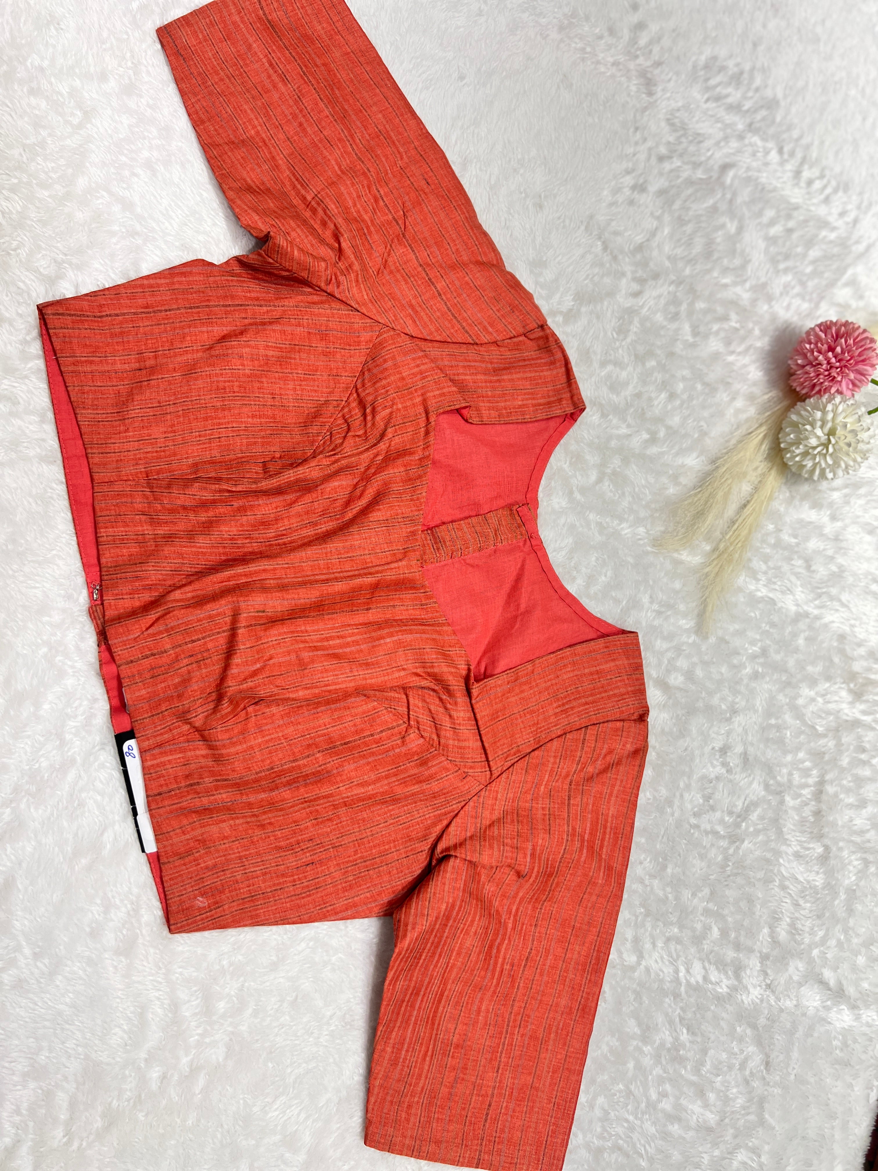 Thread Woven Semi Tussar Stitched Blouse | DNB134