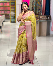 Bhagalpuri Linen Saree With Banarasi Weaving Pattern | SK407