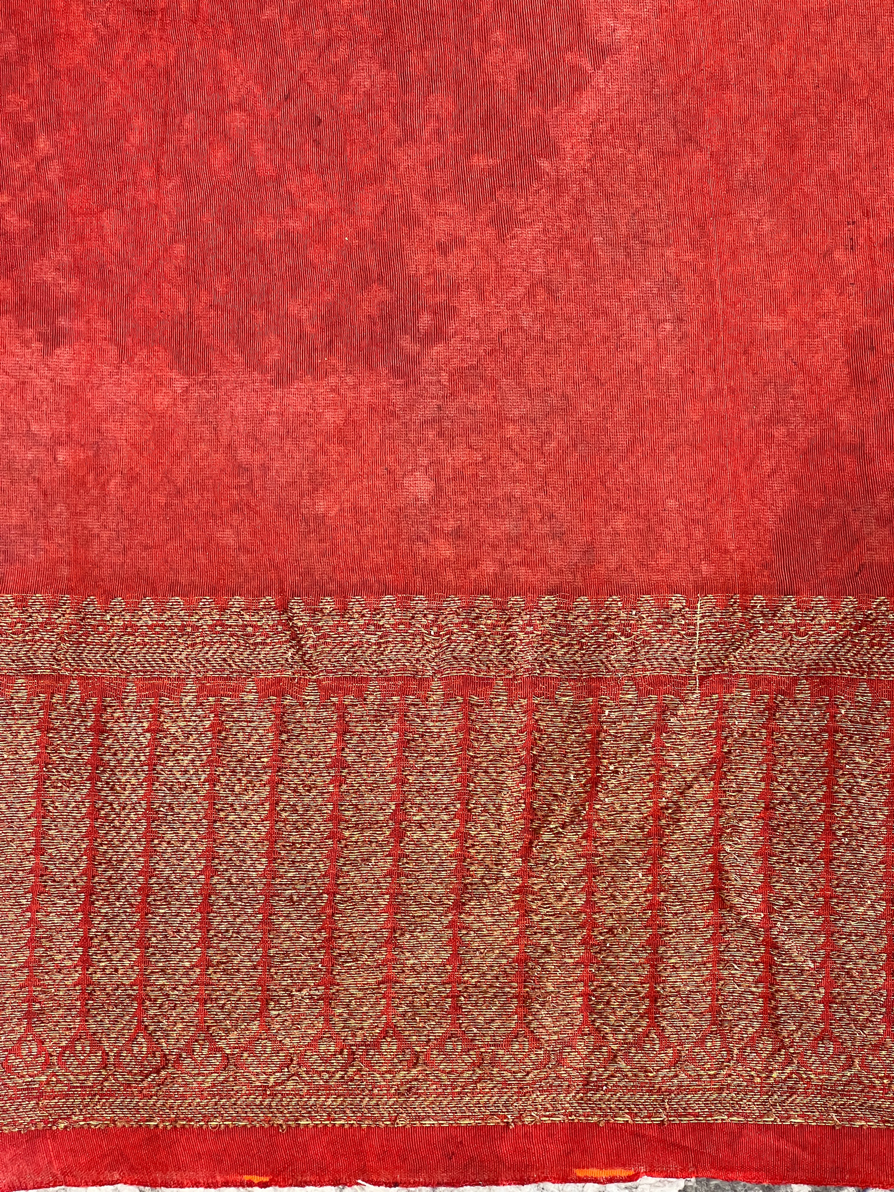 Floral and Leaf Printed Chanderi Saree | RGD953R