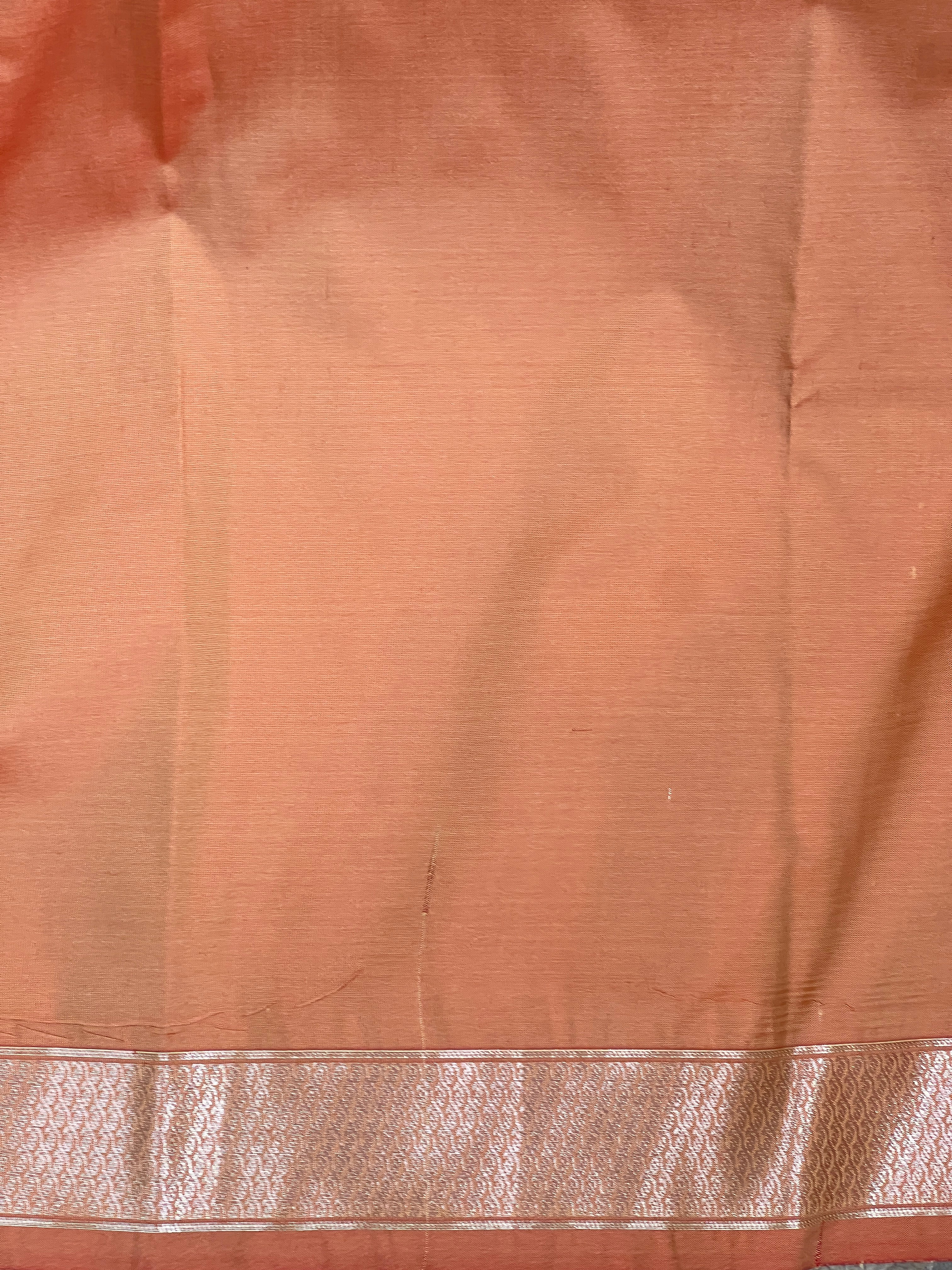 Temple Border Pattern Semi Soft Silk | RVS264