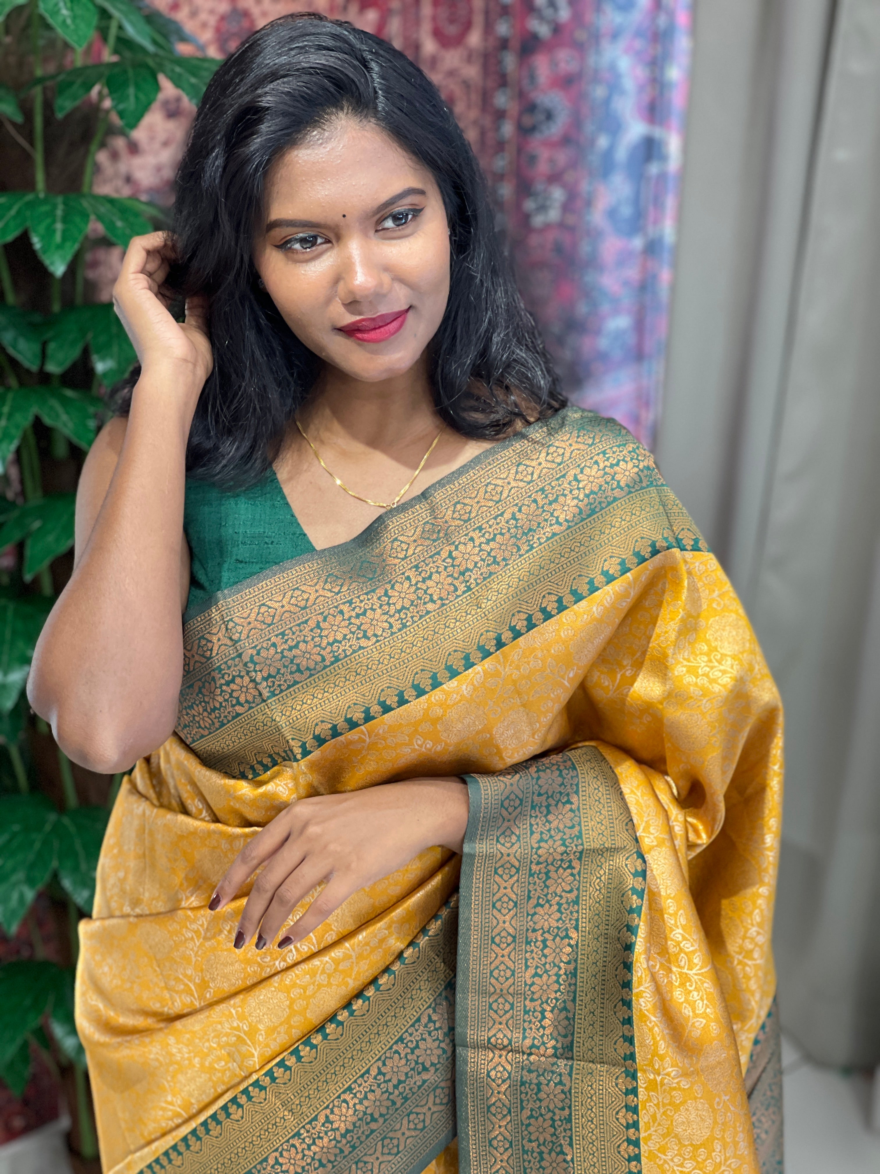Silver Zari Woven Semi Silk Saree | RMP131