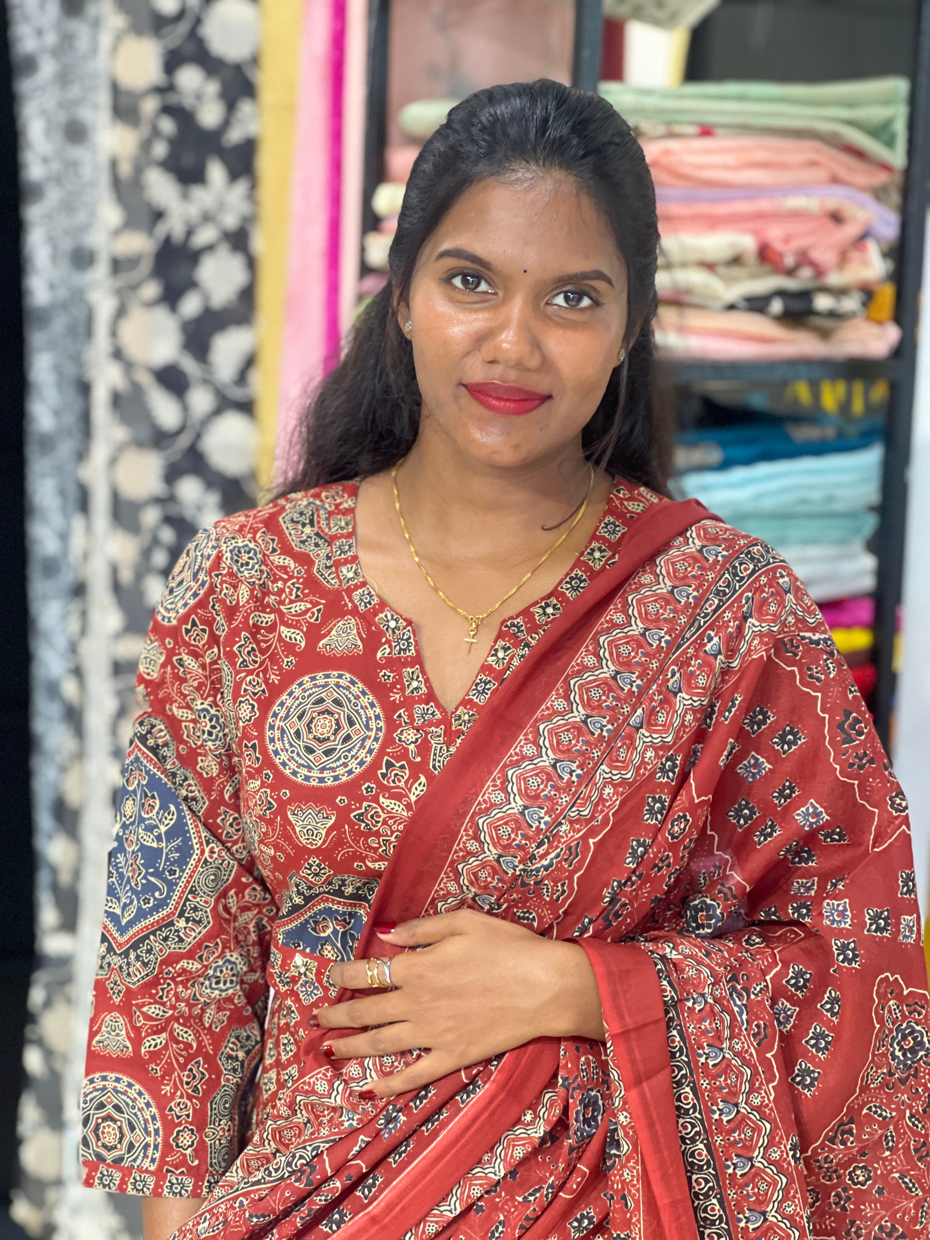 Printed Pattern Cotton Kurta Set | NCF352