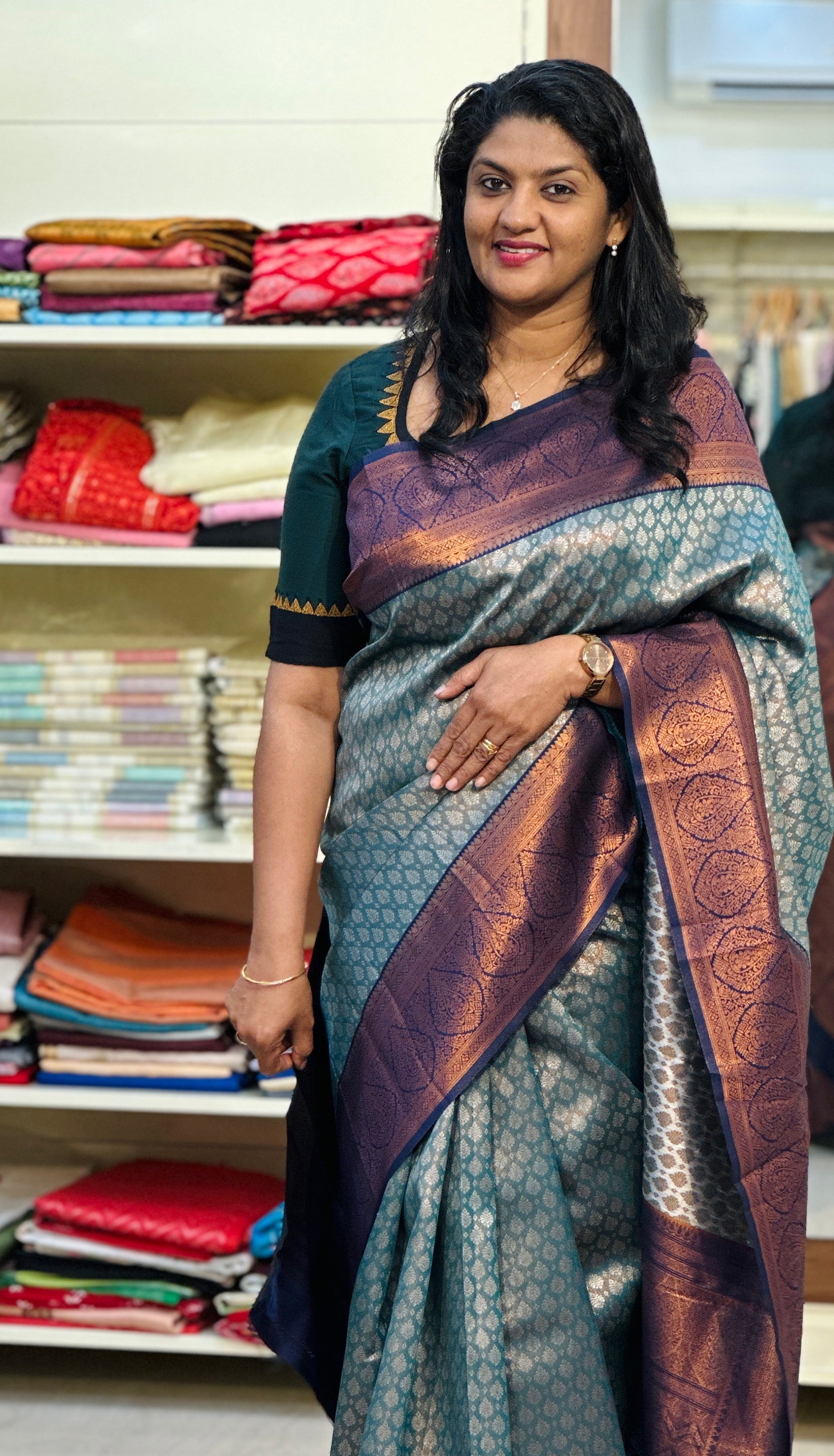 Zari Woven Brocade Patterned Semi Silk Saree | RMP147