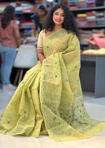 Hand Embroidery Pure Cotton Saree | SUM110