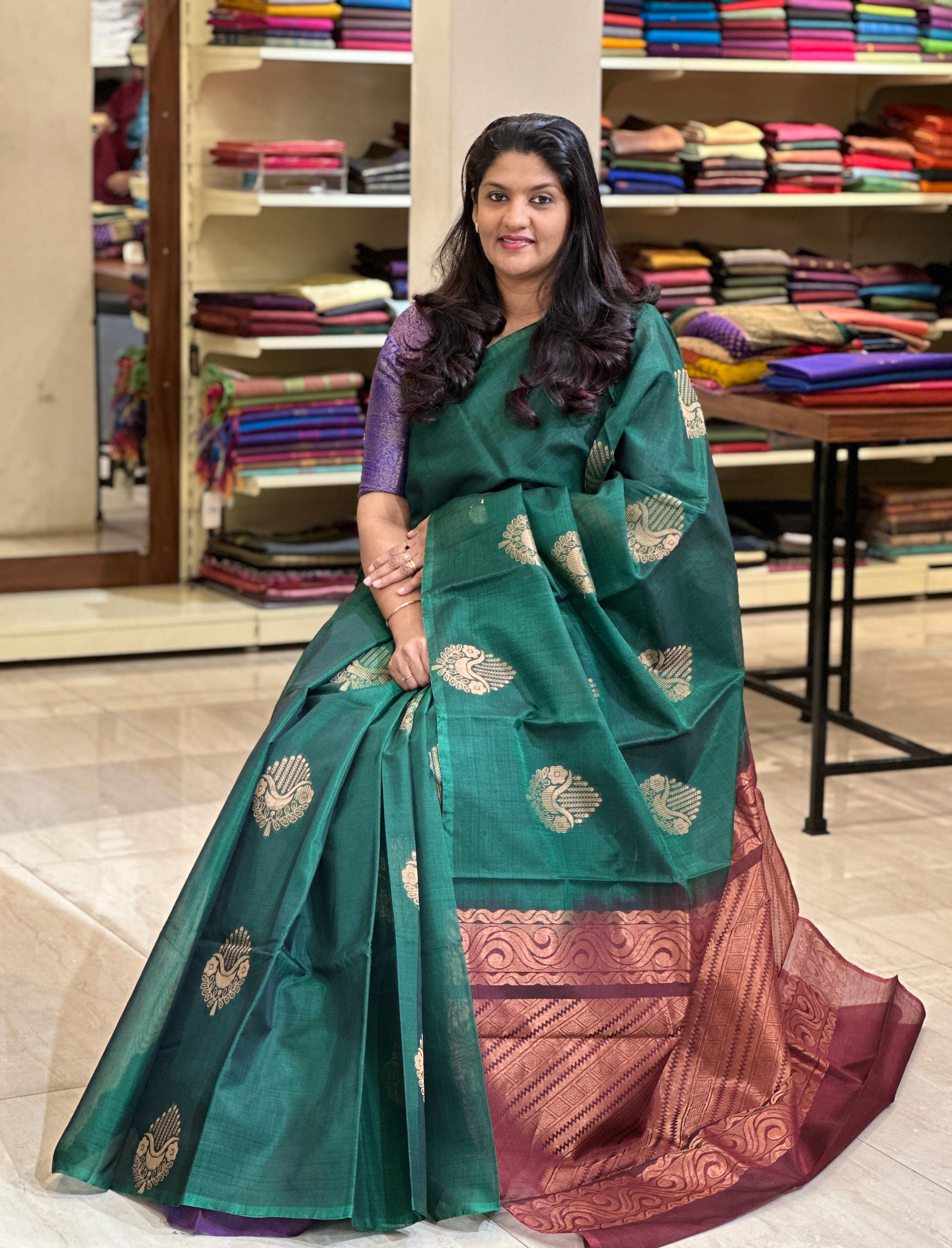 Zari Woven Kora Silk Saree | KTS169