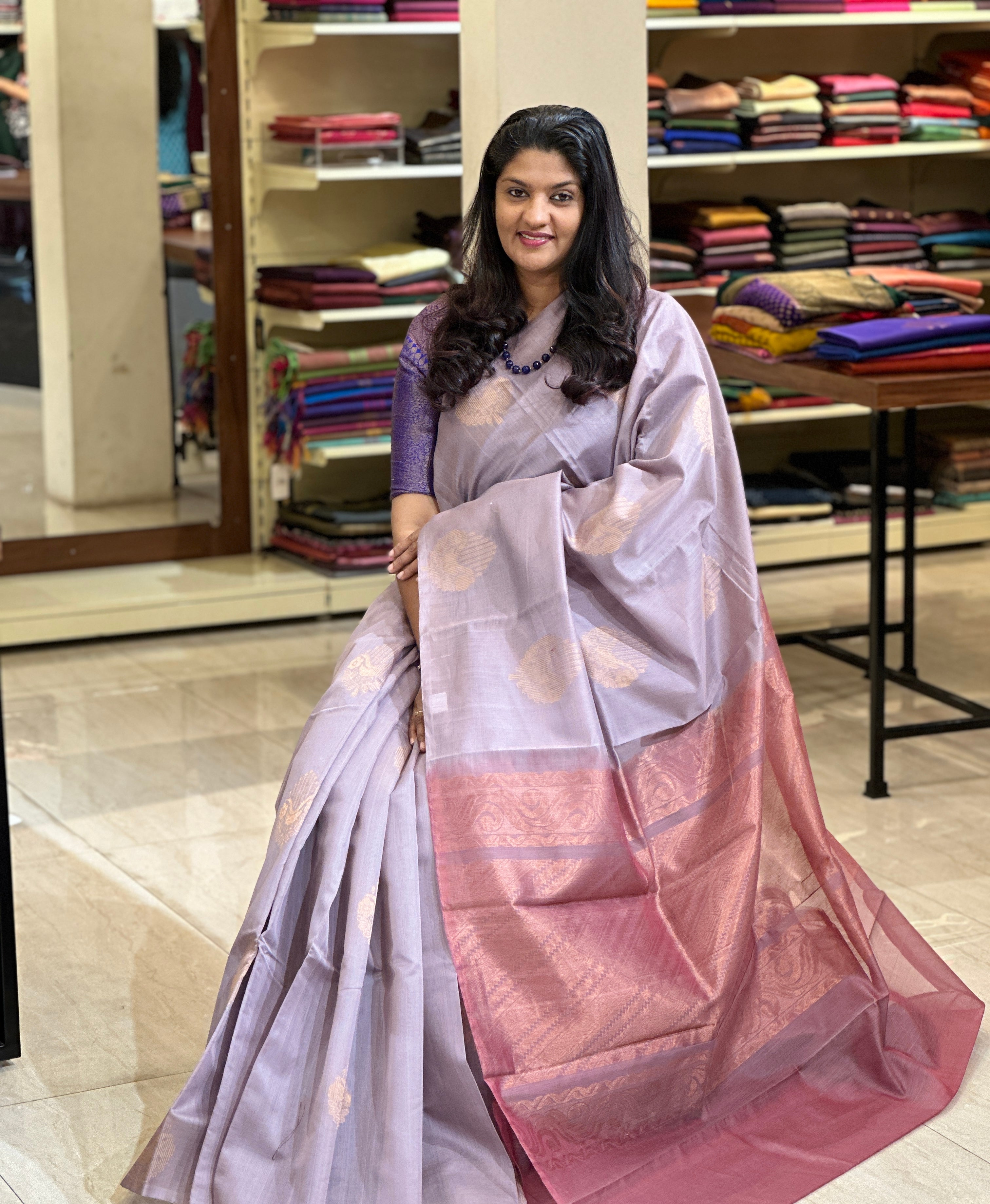 Zari Woven Kora Silk Saree | KTS170