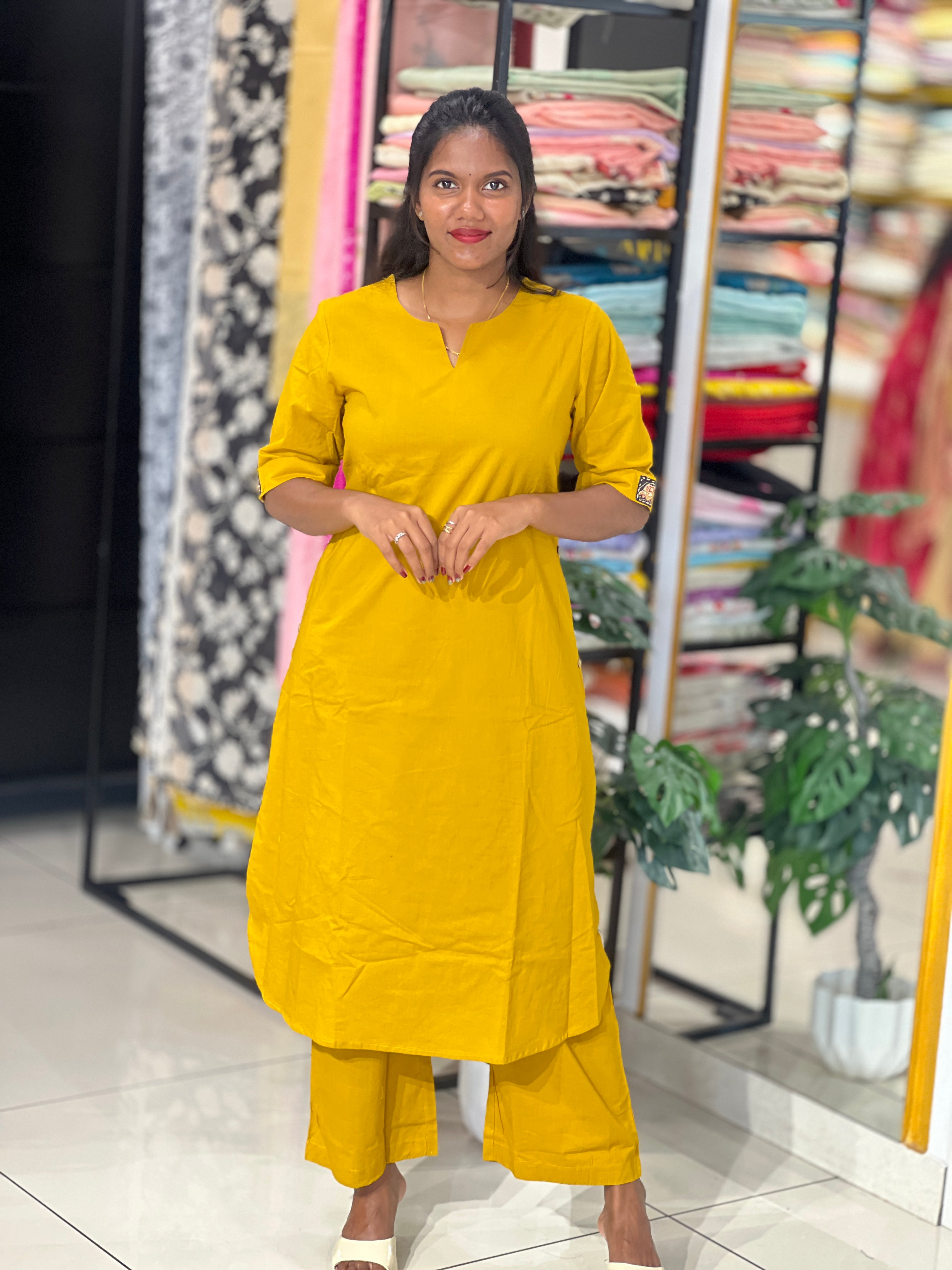 Solid Cotton Co-Ord Set | NCF353