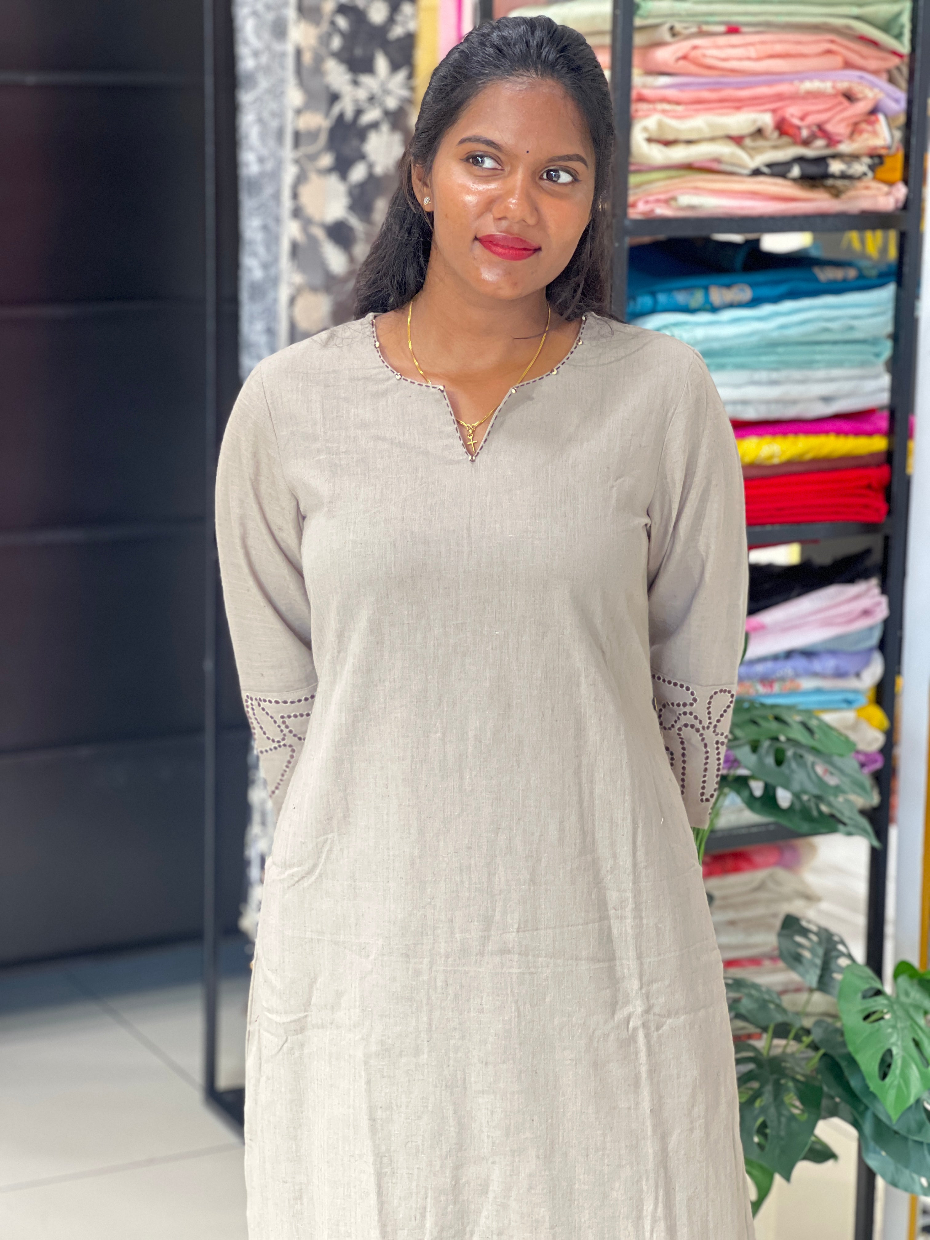 Solid Linen Co-Ord Set  | NCF350