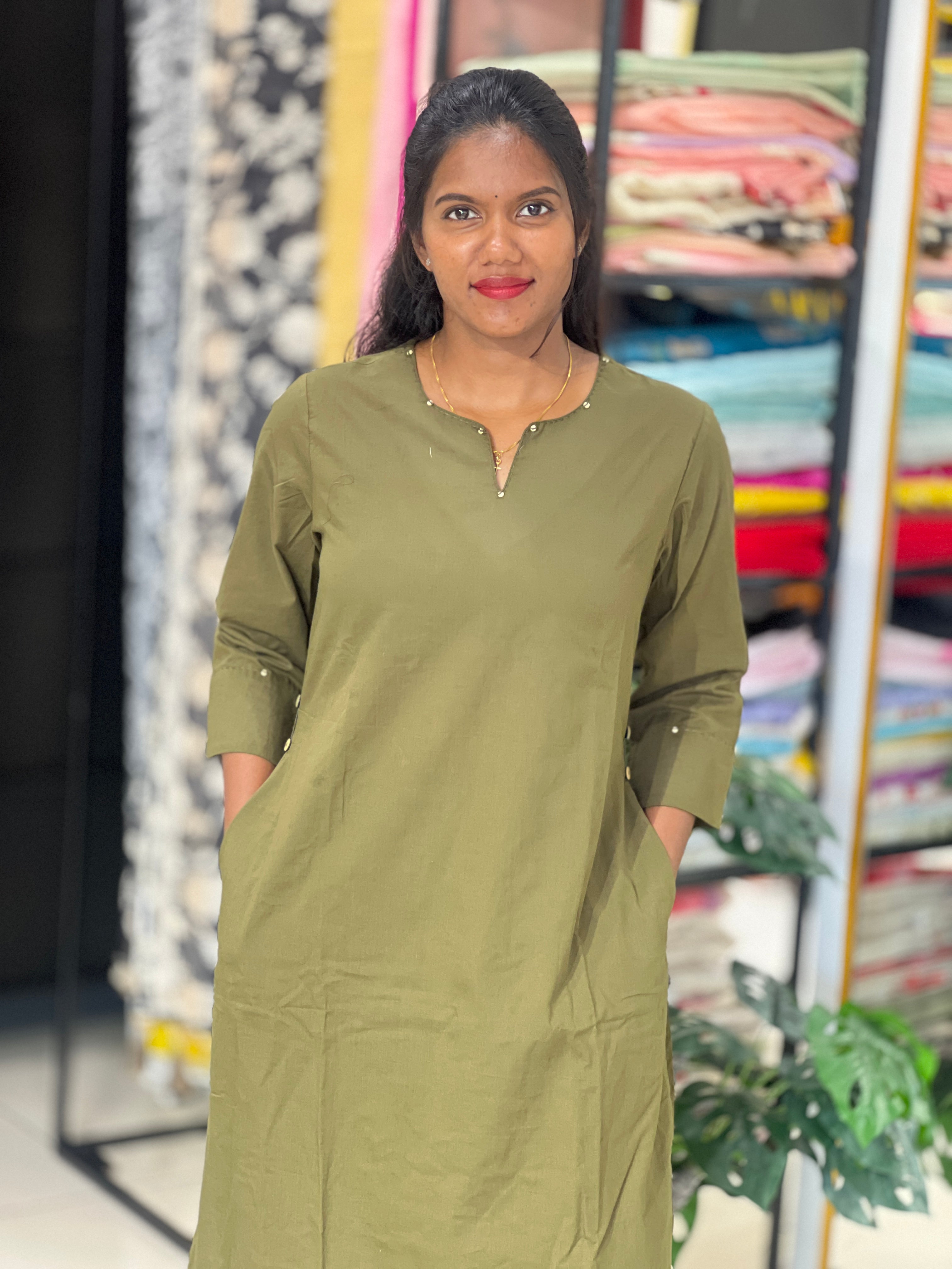 Solid Cotton Co-Ord Set | NCF348