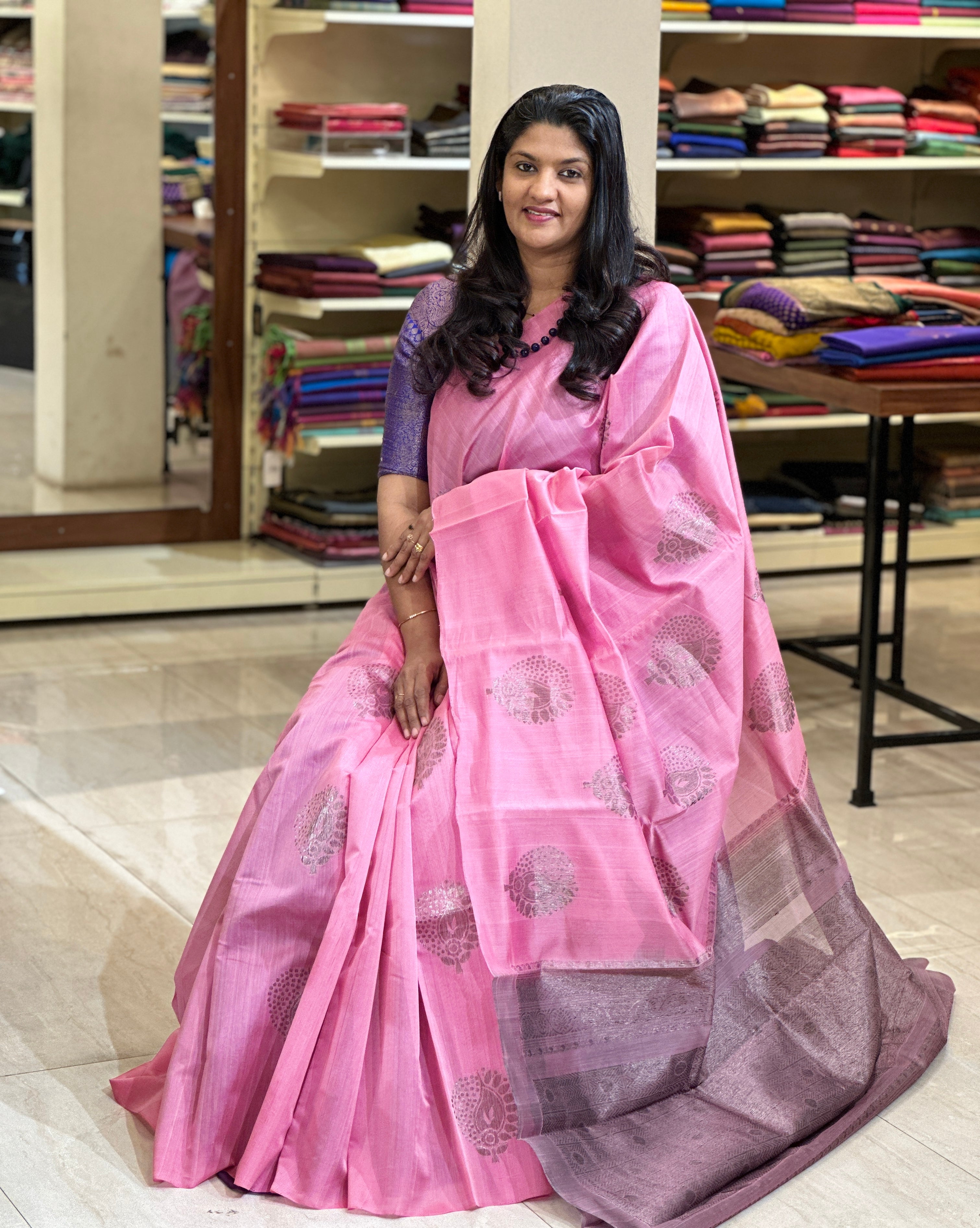 Zari Woven Kora Silk Saree | KTS168
