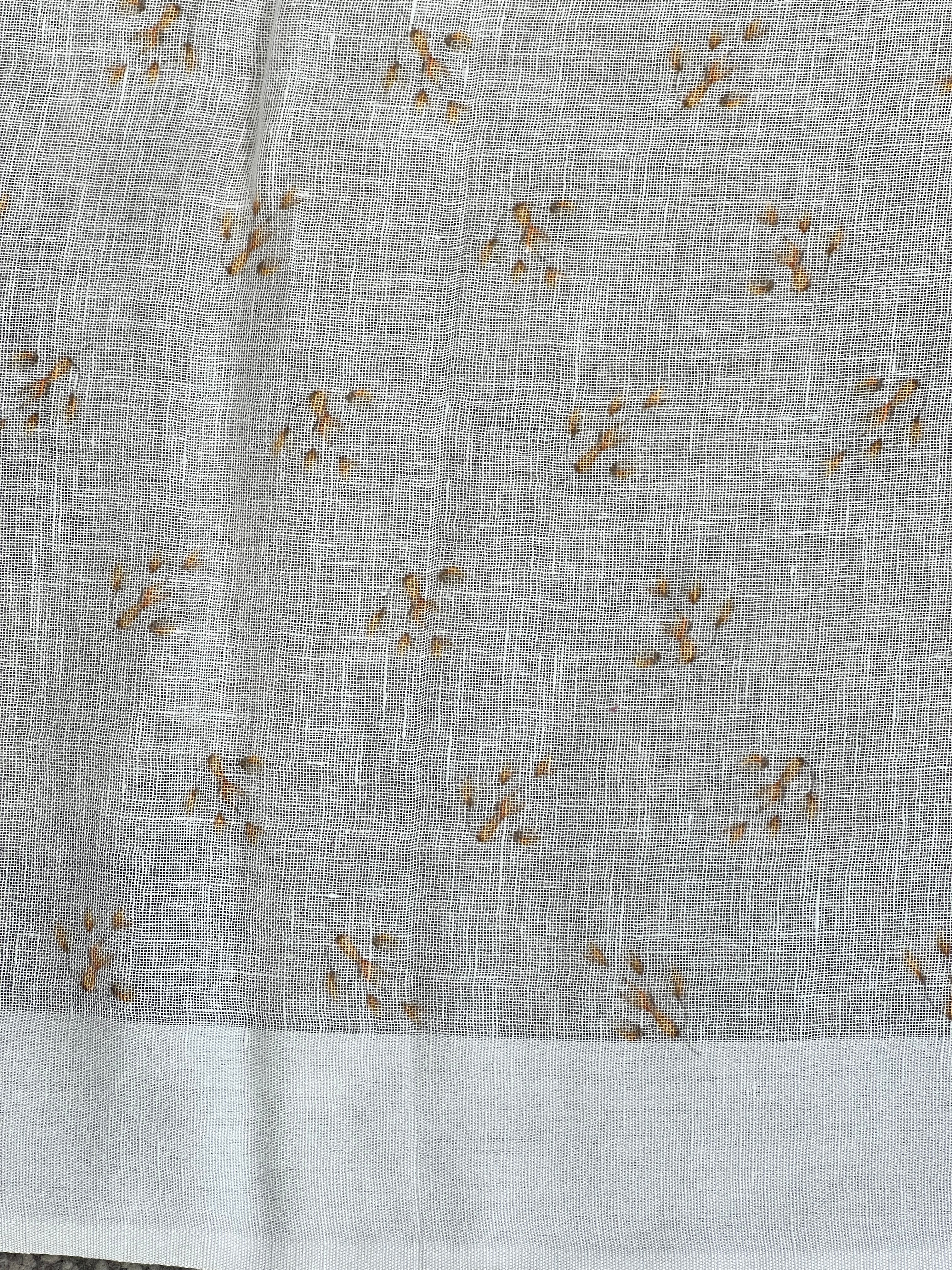 Floral Printed Linen Saree | MR410