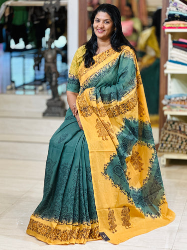 Block Printed Pure Cotton Saree | SF1371
