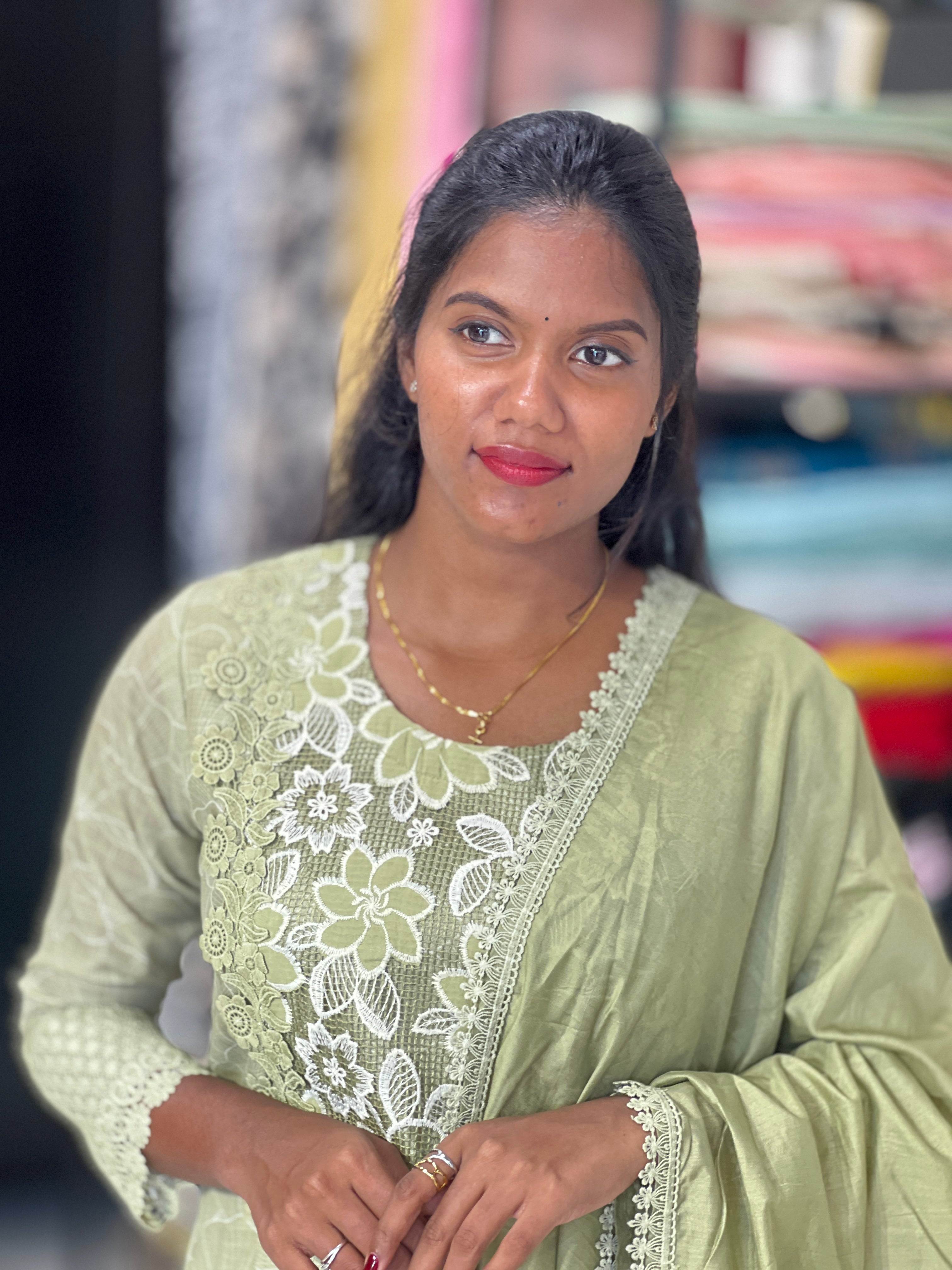 Sublimation Printed Semi Tussar Kurta Set | FW403