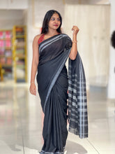 Temple Border Detailed Solid Cotton Saree(Without Blouse) | RP664