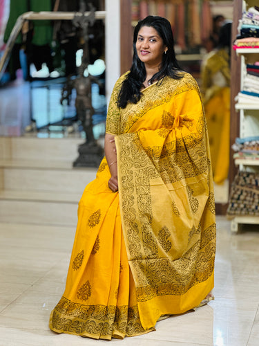 Block Printed Pure Cotton Saree | SF1359