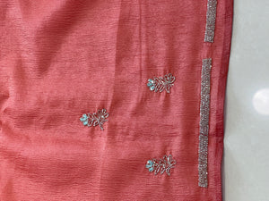Party Wear Crushed Organza Saree |  SBP953
