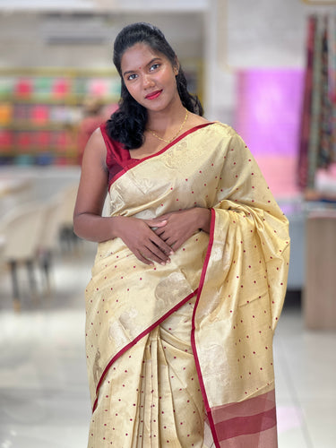 Traditional Elephant Motifs Design Semi Silk Saree | SSN167