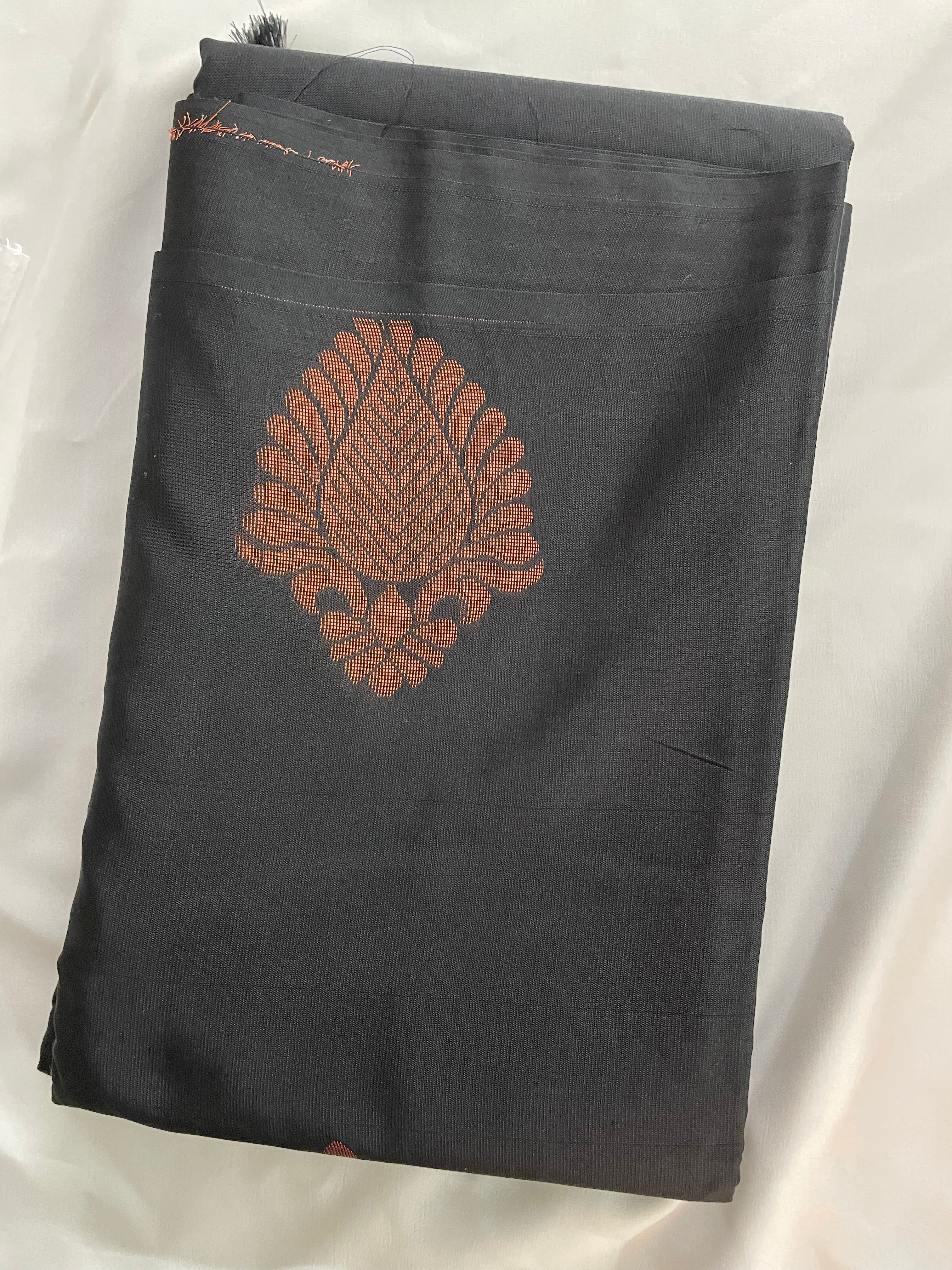 Copper Zari Weaved Semi Silk Saree | KRK352