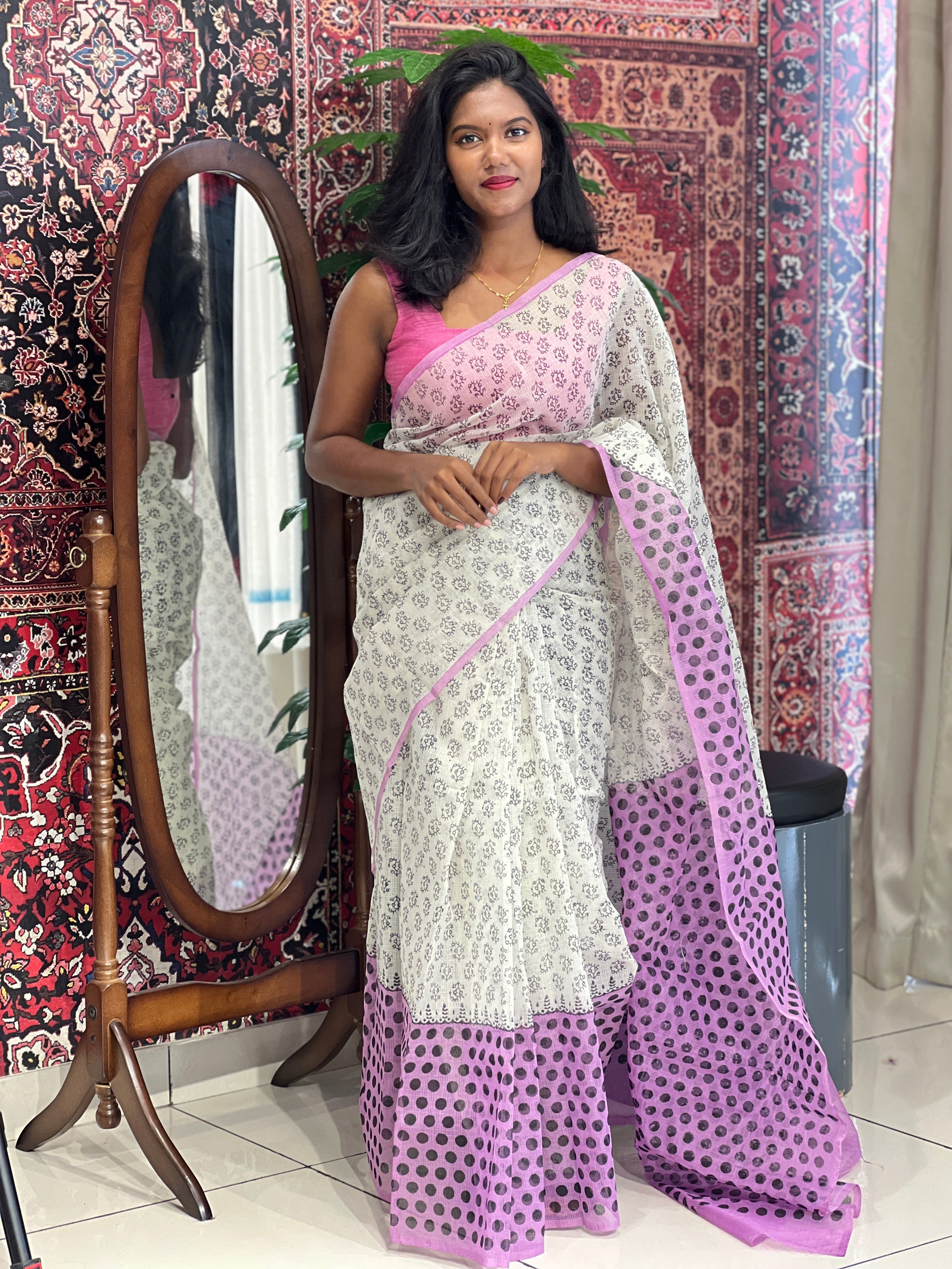 Printed Silky Kota Saree | JSC359
