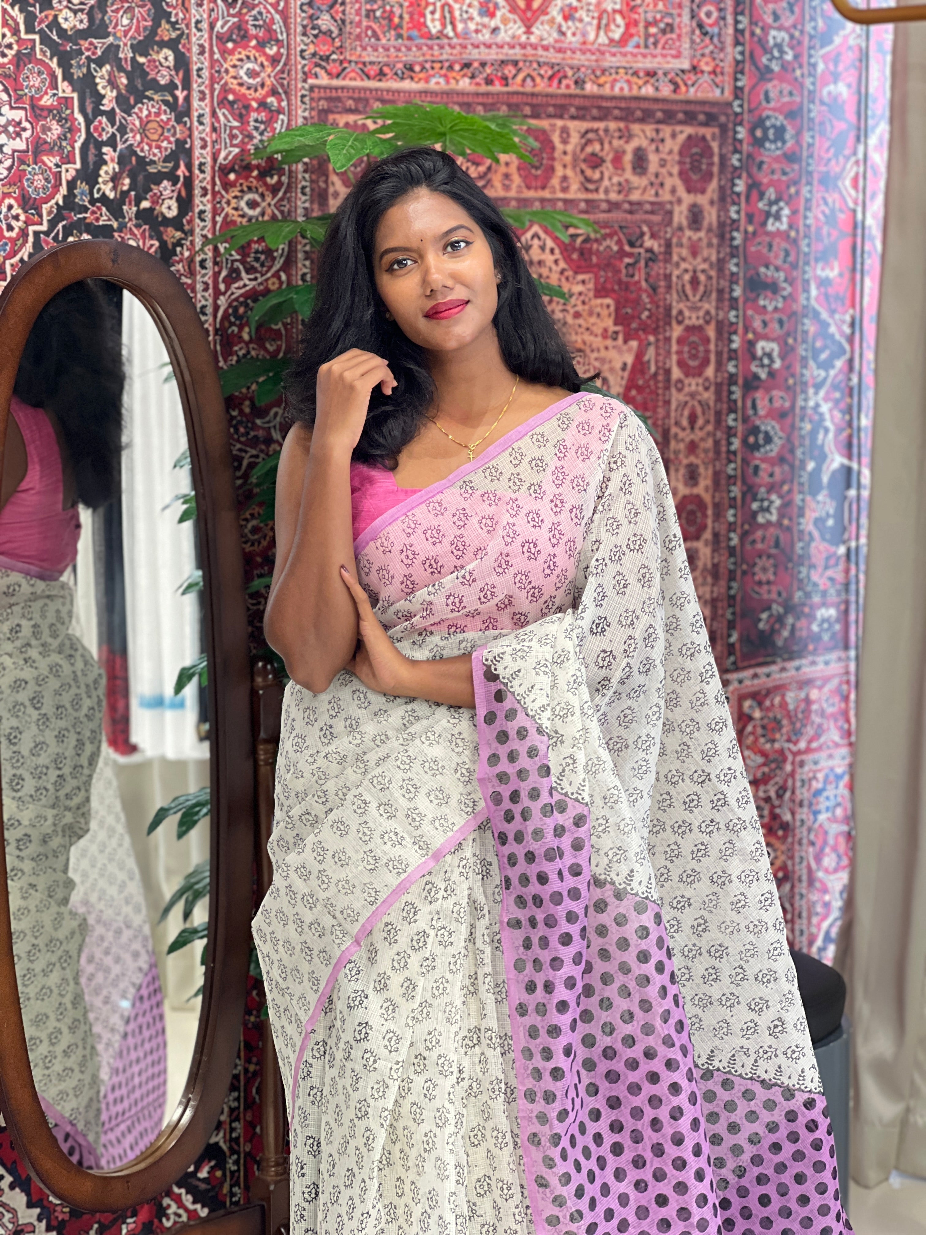 Printed Silky Kota Saree | JSC359