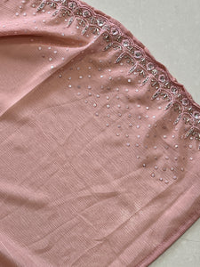 Hand Work Design Chinon Saree | SBP1004
