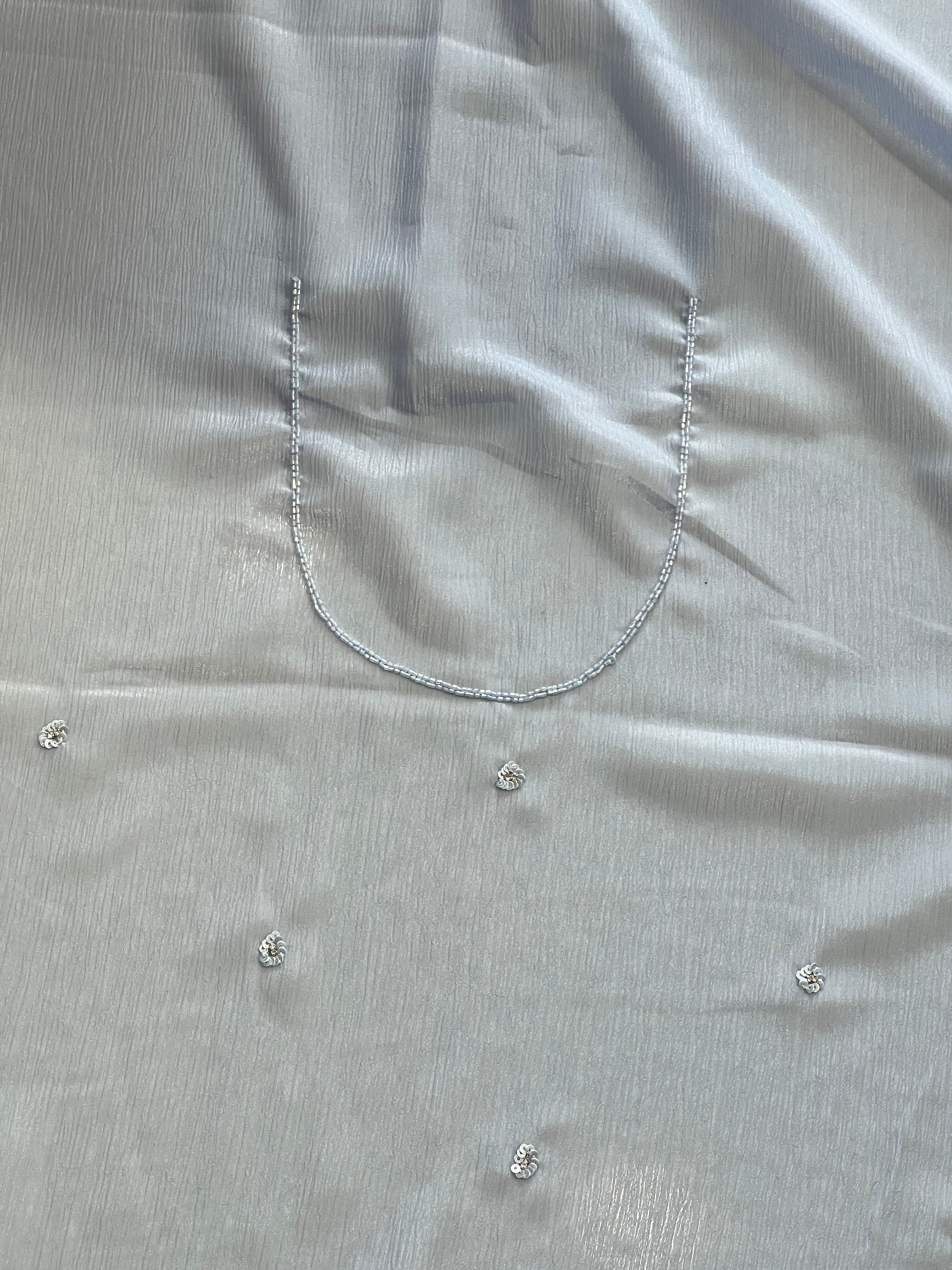 Hand Work Design Chinon Saree | SBP1006