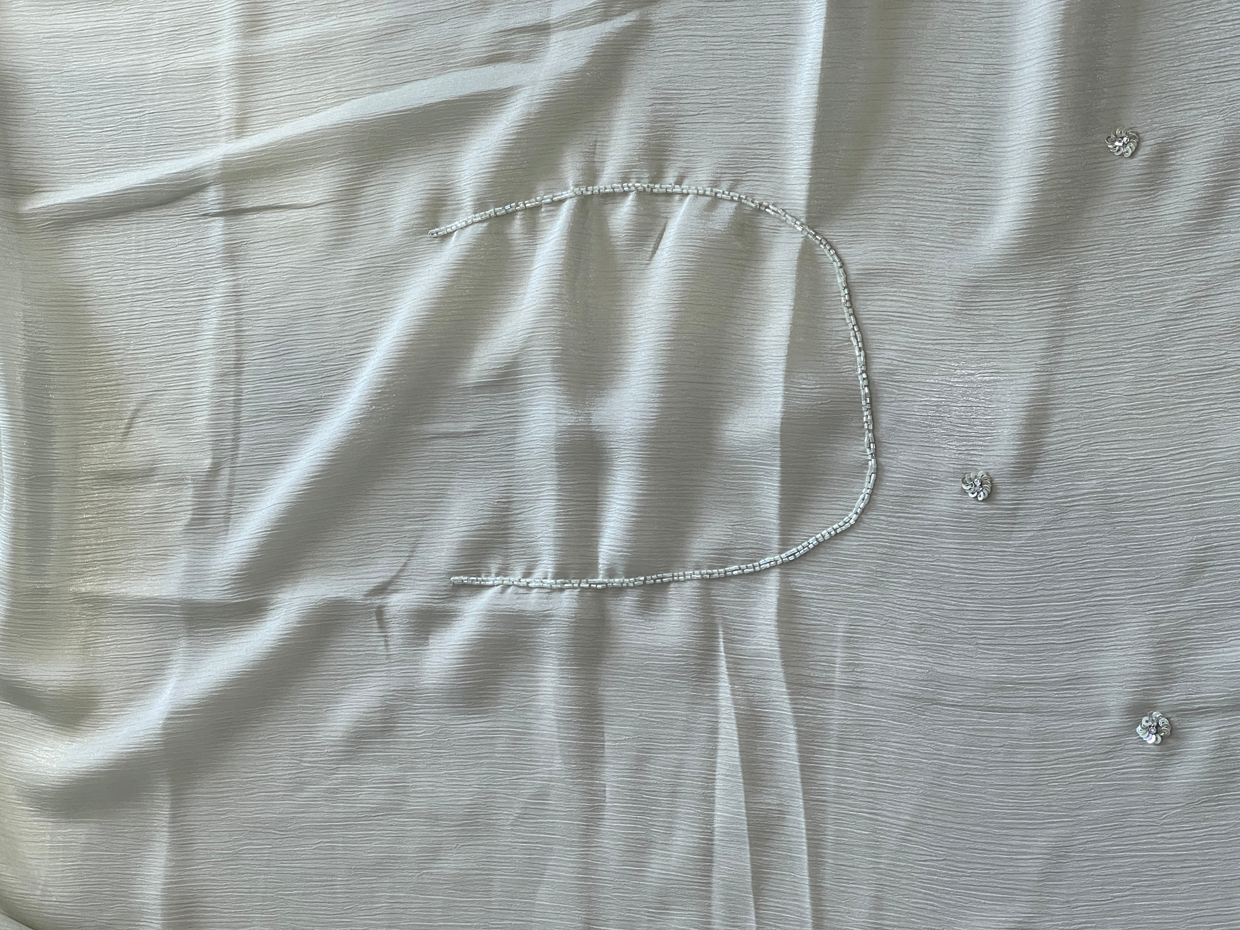 Hand Work Design Chinon Saree | SBP1005