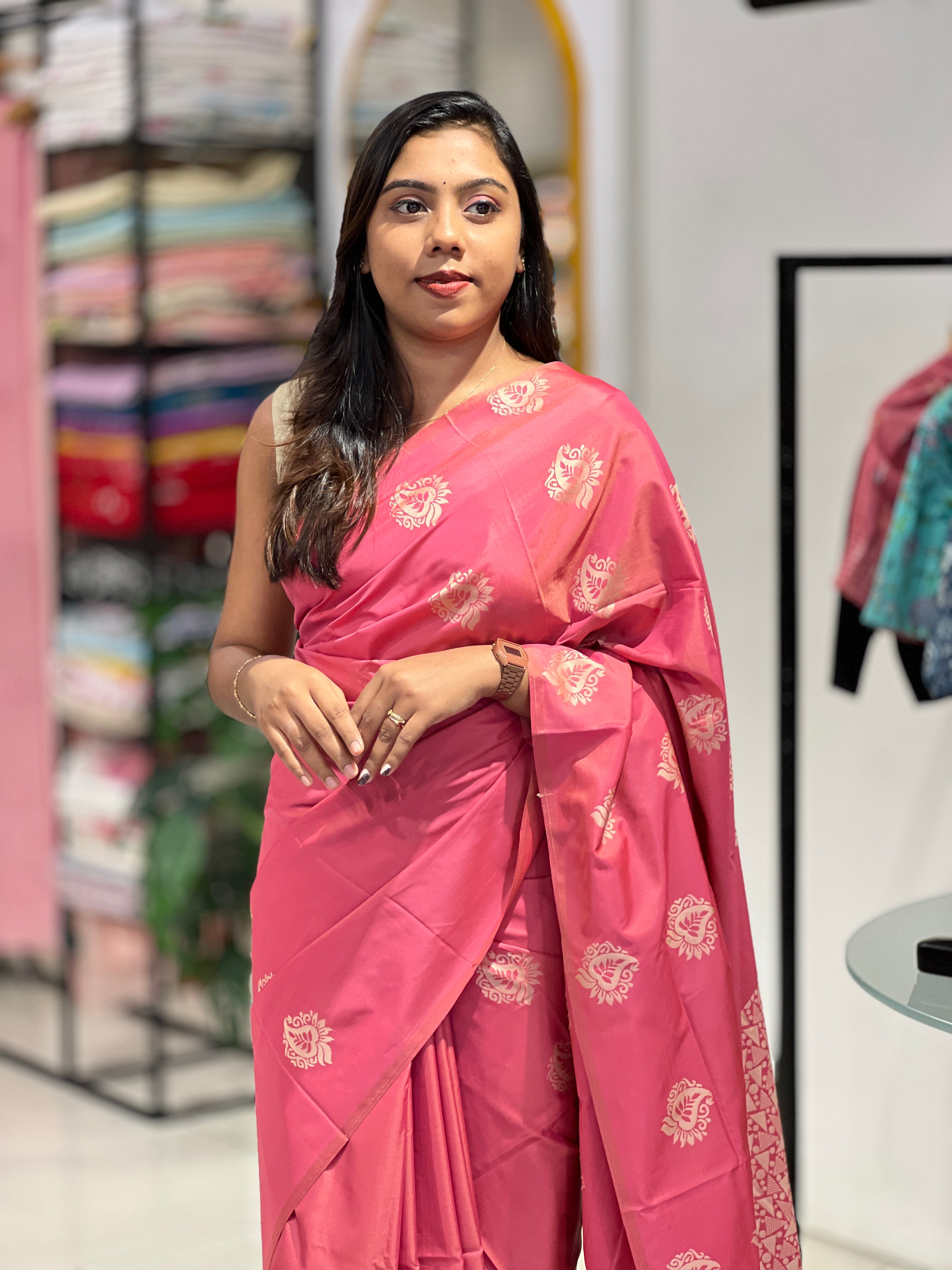 Thread Woven Pattern Semi Soft Silk Saree | RAT103