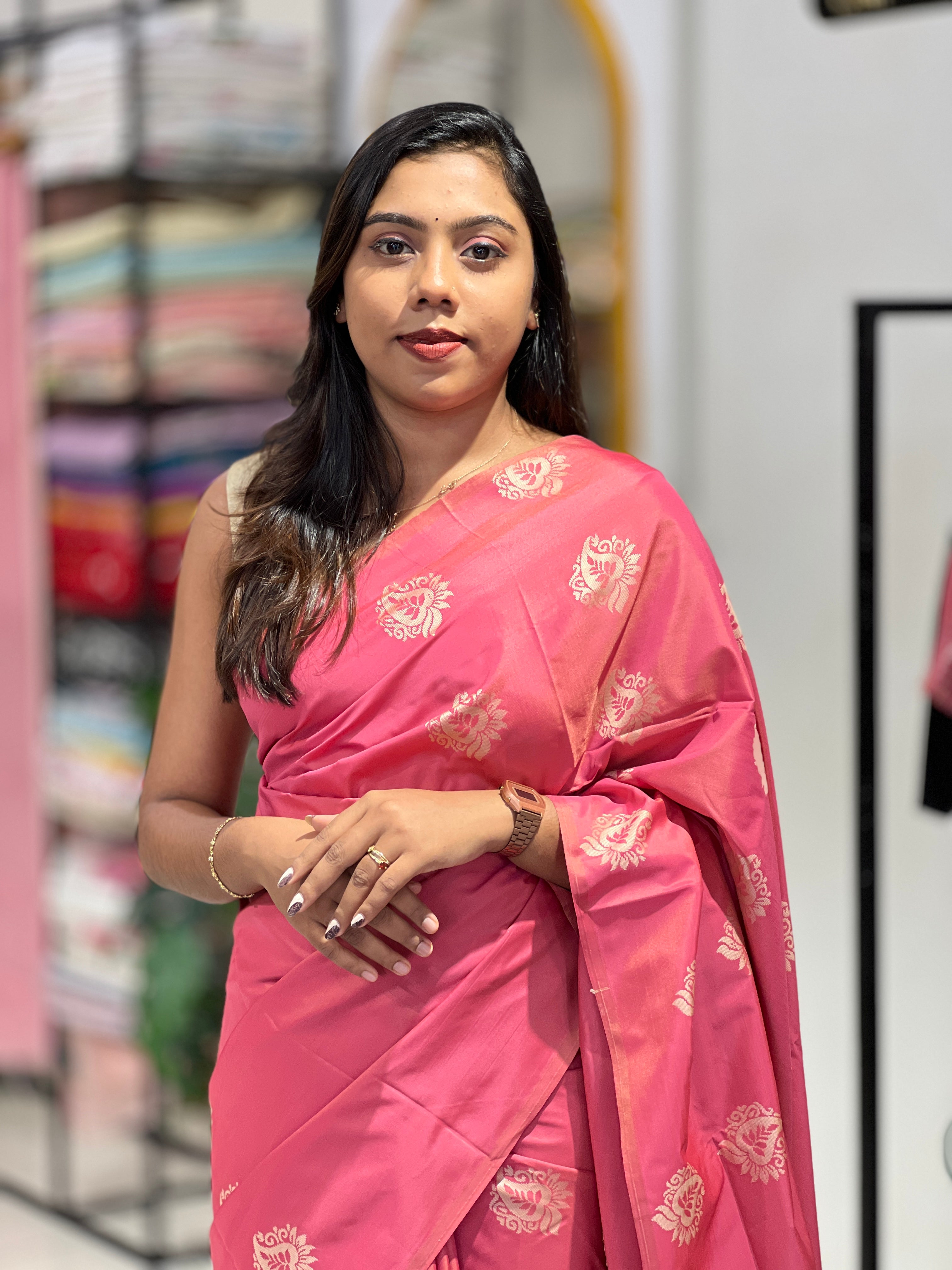 Thread Woven Pattern Semi Soft Silk Saree | RAT103