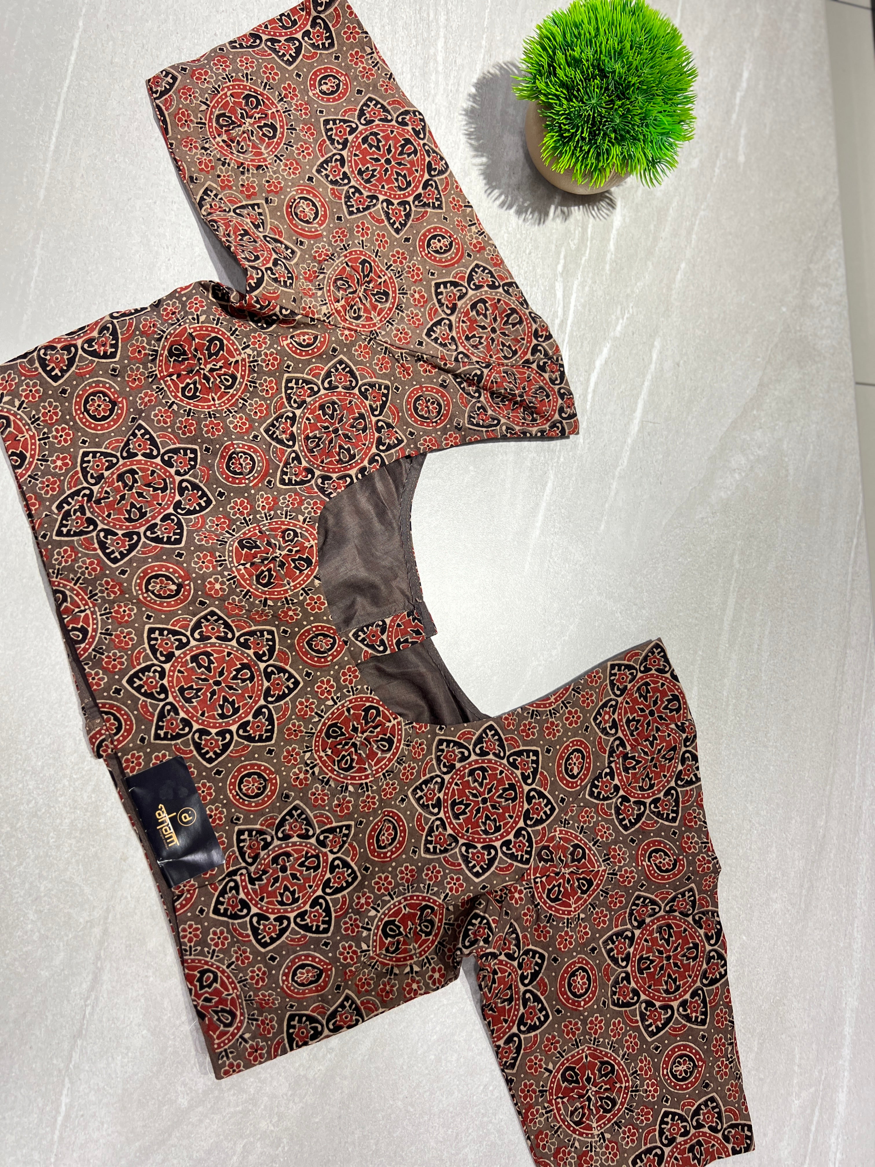 Ajrakh Printed Cotton Stitched Blouse | DNB161