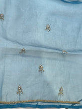 Hand Work Design Glass Organza Saree | SBP940
