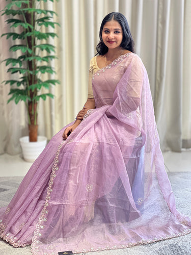 Party Wear Shimmer Organza Saree | SBP946