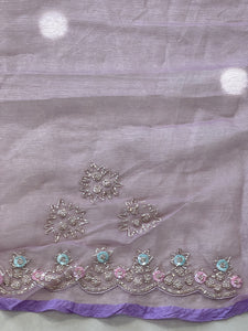 Party Wear Shimmer Organza Saree | SBP946