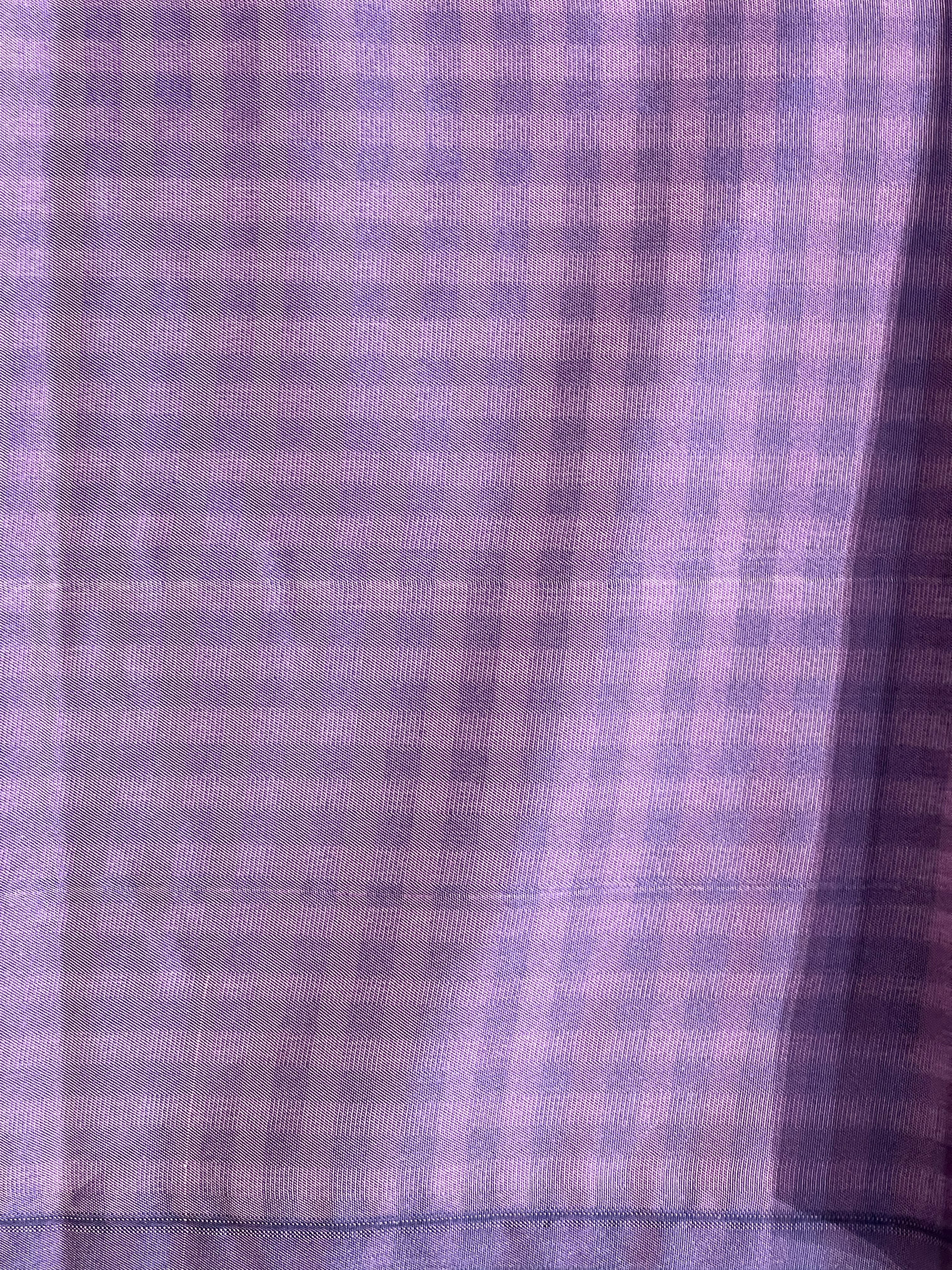 Check Woven Pattern Semi Soft Silk Saree | SEN136