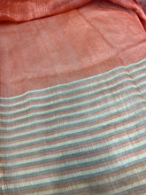 Cross Stitch Embroidered Silk Linen Saree | RGD217