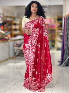 Embroidery Nylon Organza Saree | SHC186