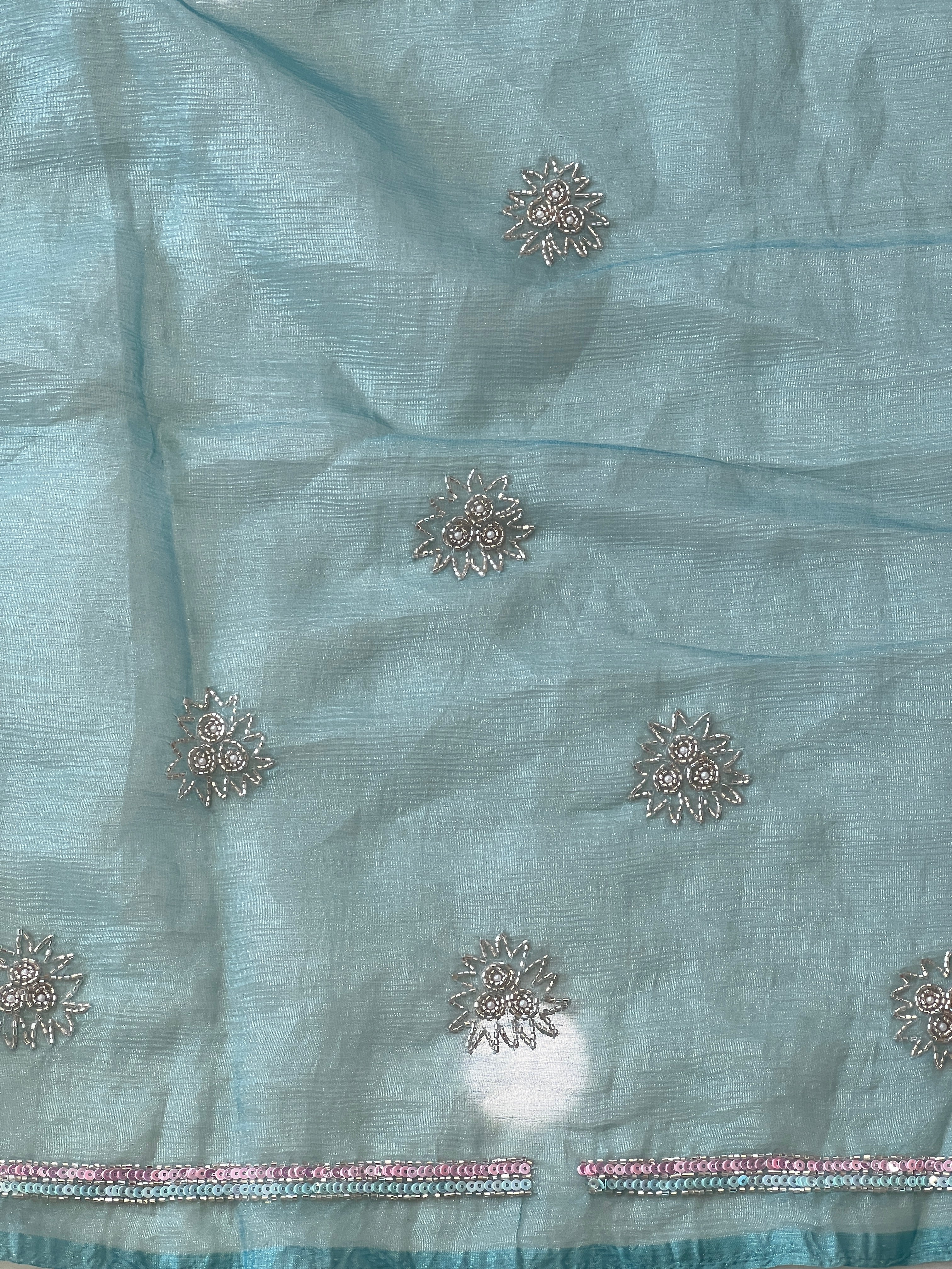 Party Wear Shimmer Organza Saree | SBP945