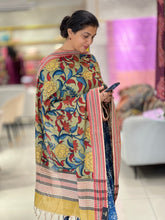 Pen Kalamkari Detailed Chanderi Dupatta | DE210